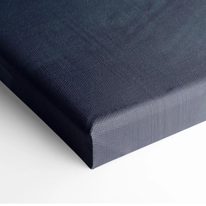 Dark navy Ford GT inspired canvas print with textured woven surface and slightly raised edges for premium wall decor