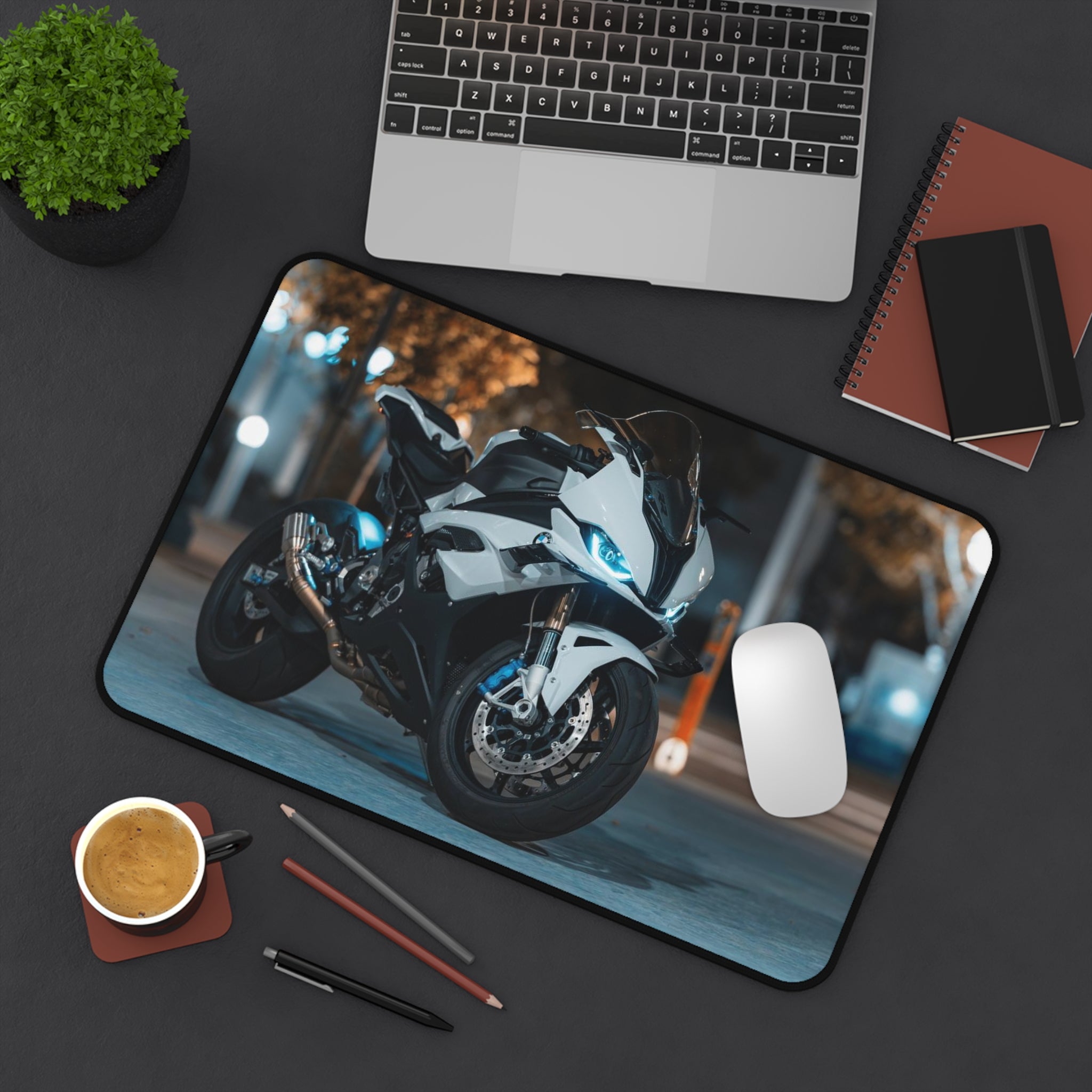 BMW S1000RR Motorcycle Sportbike Desk Mat / Mouse Pad - Throttle Designs