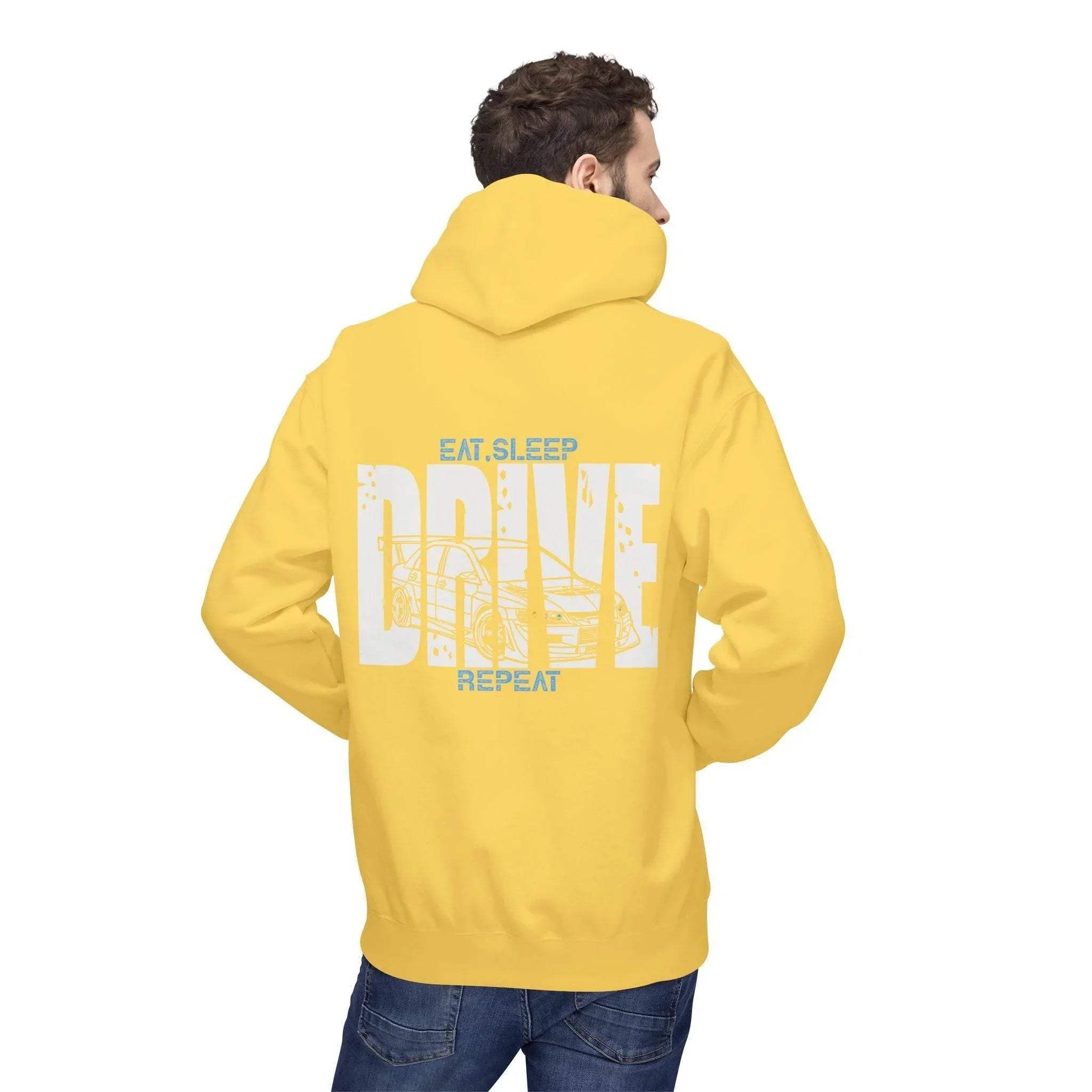 Widebody Mitsubishi Evo 9 DRIVE Fleece Hoodie for Automotive Enthusiasts