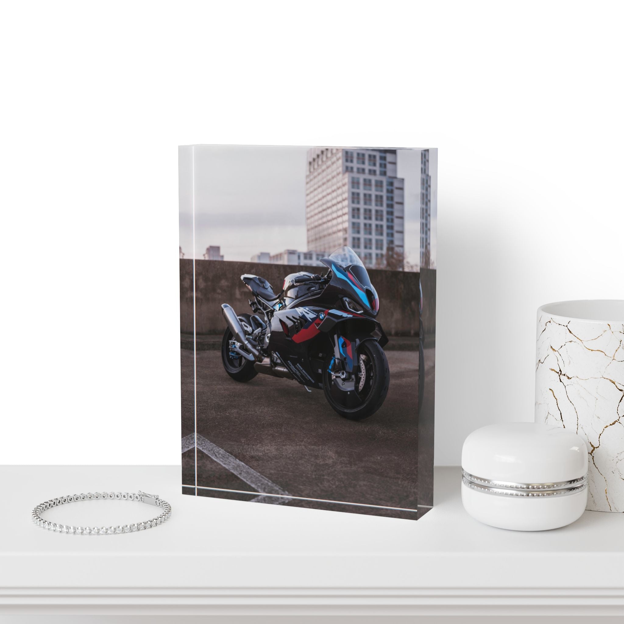 BMW M1000RR Motorcycle Acrylic Photo Block #007 - Throttle Designs