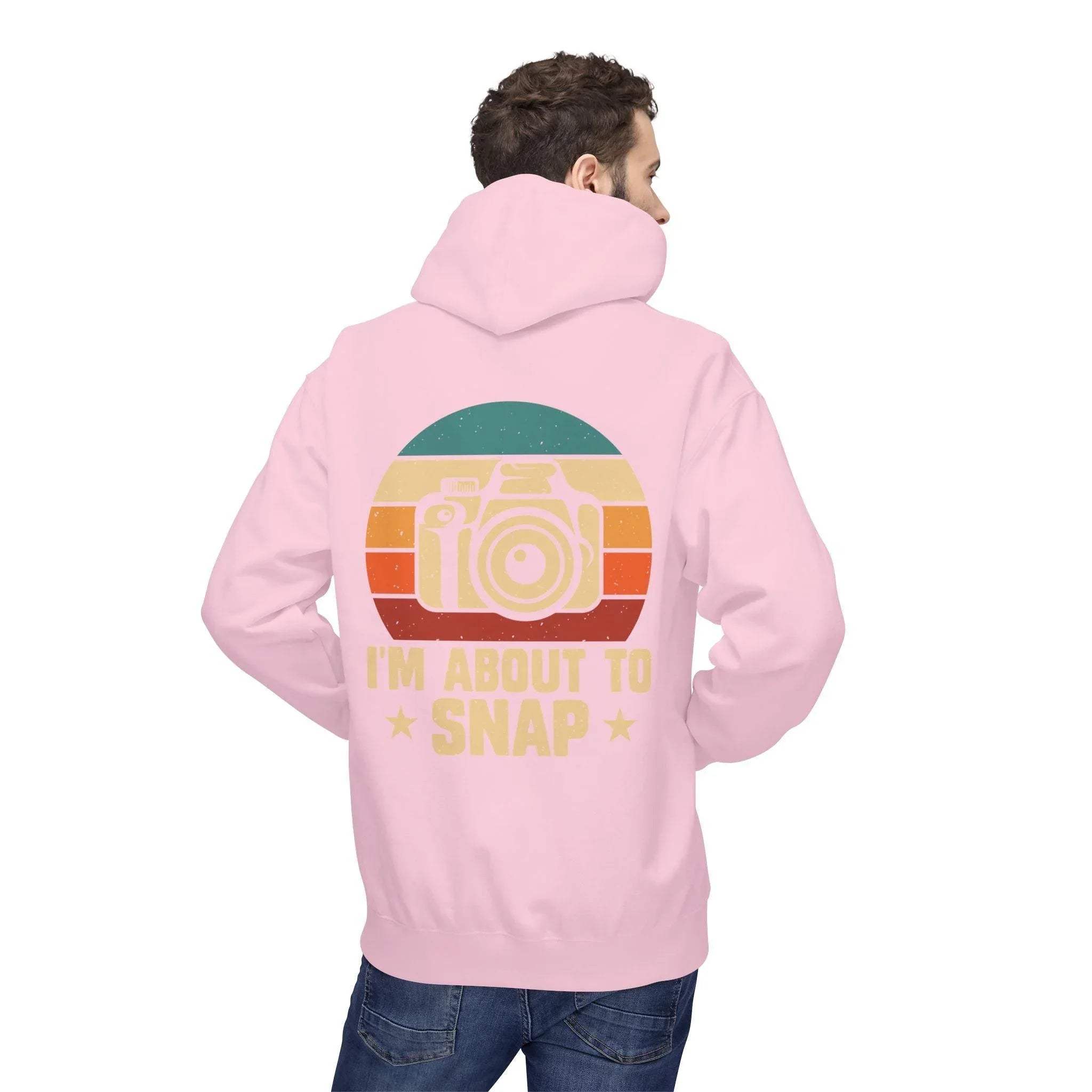 Retro Photographer's "I'm About to Snap" Fleece Hoodie - Stylish Comfort for Creatives