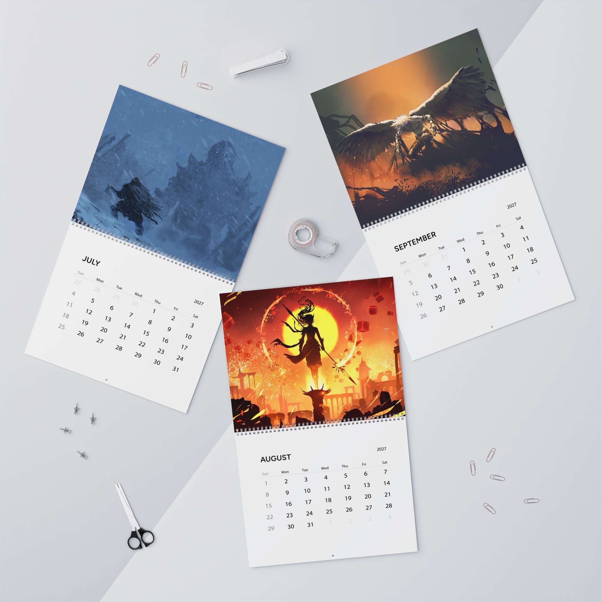 2027 Fantasy Artwork Wall Calendar – Magical Worlds, Dreamlike Scenes & Imaginative Art Collection