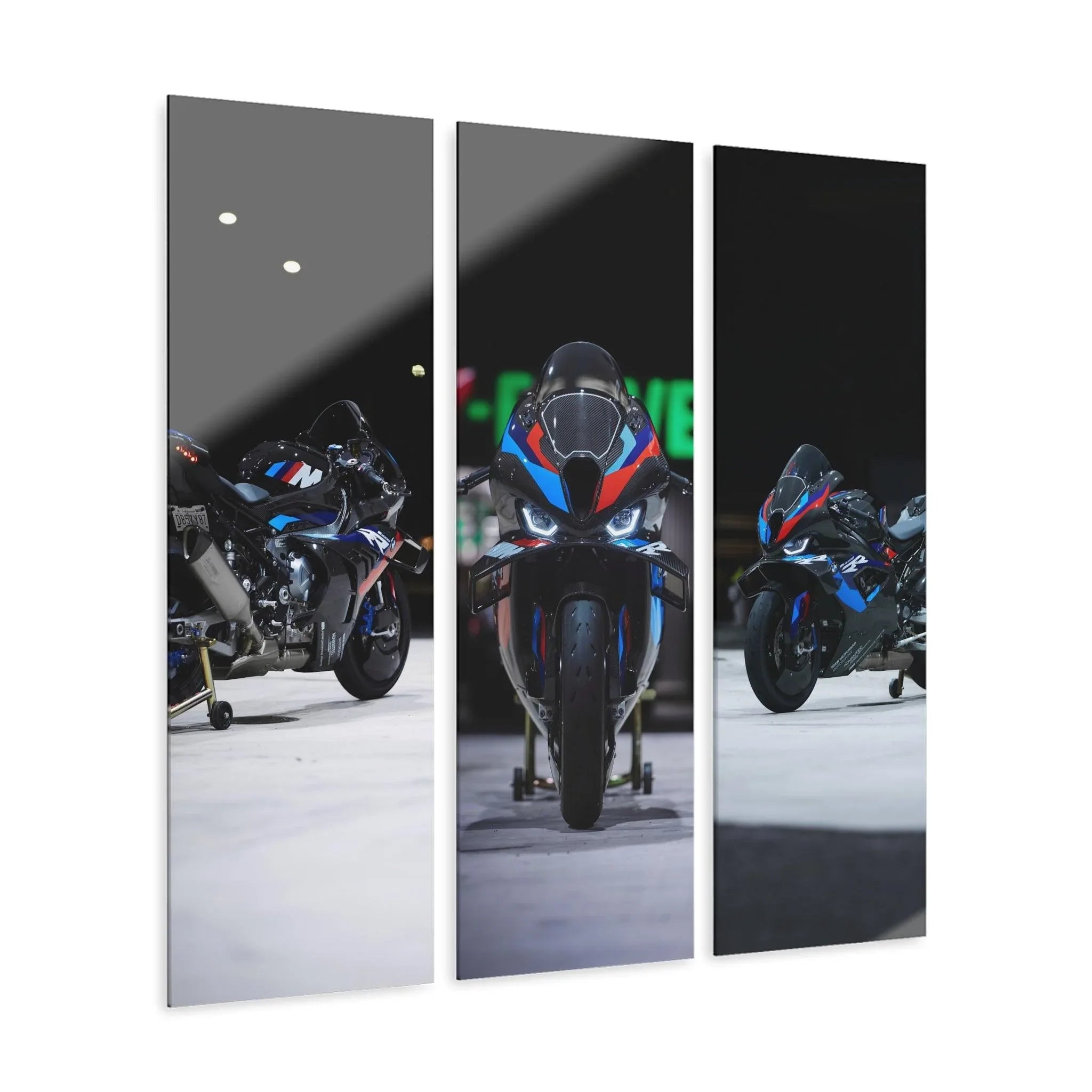 BMW M1000RR 3-Piece Acrylic Wall Art #002 for Enthusiasts