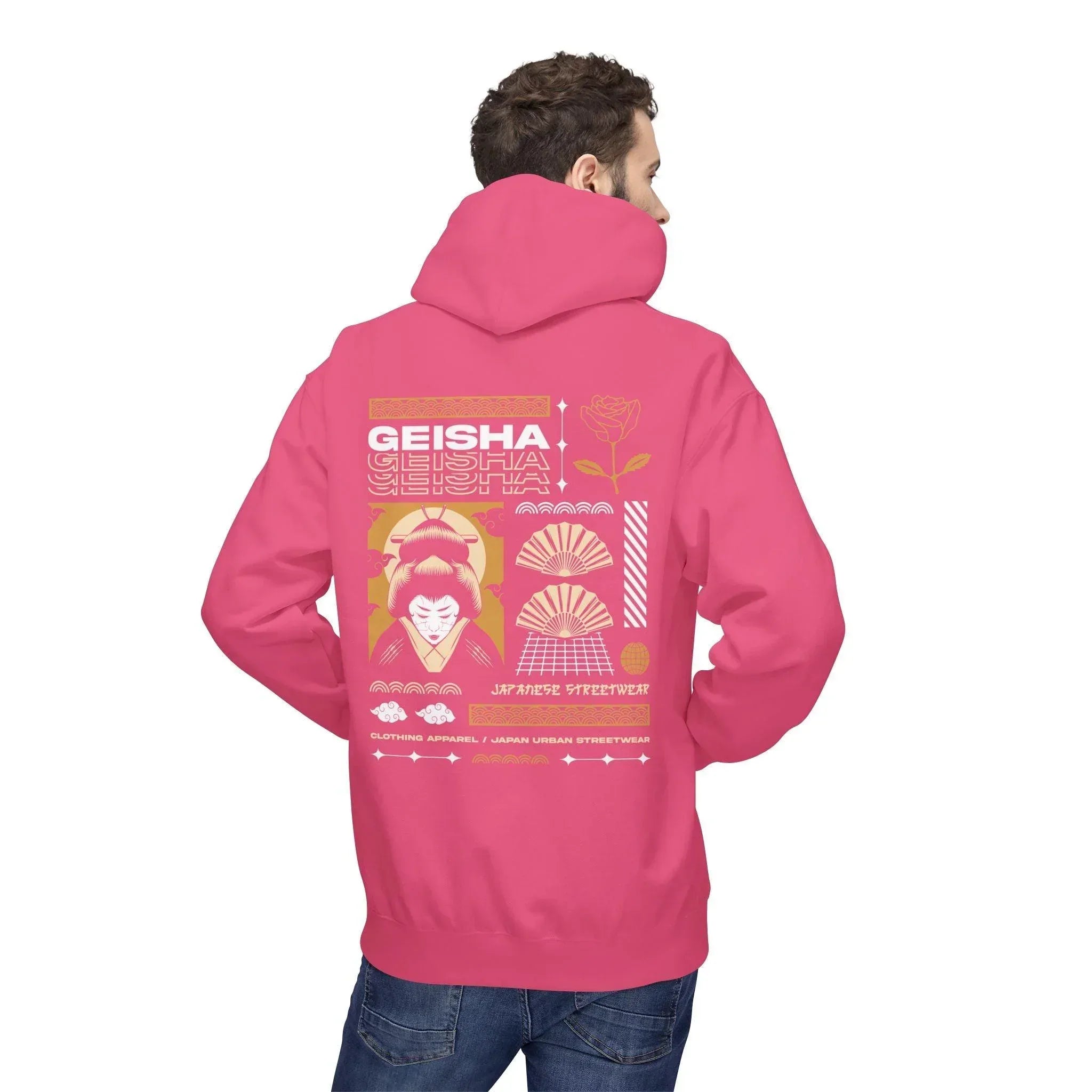 Stylish Geisha-Inspired Fleece Hoodie for Ultimate Streetwear Comfort