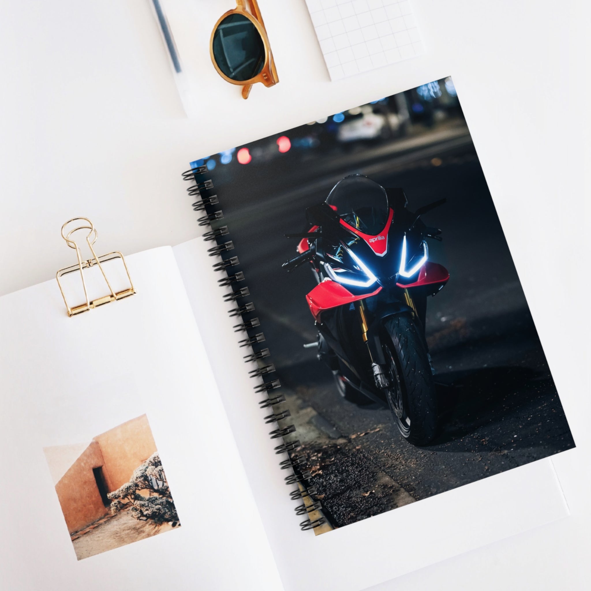 Aprilia RSV4 1100 Factory Motorcycle Spiral Notebook #013 - Throttle Designs