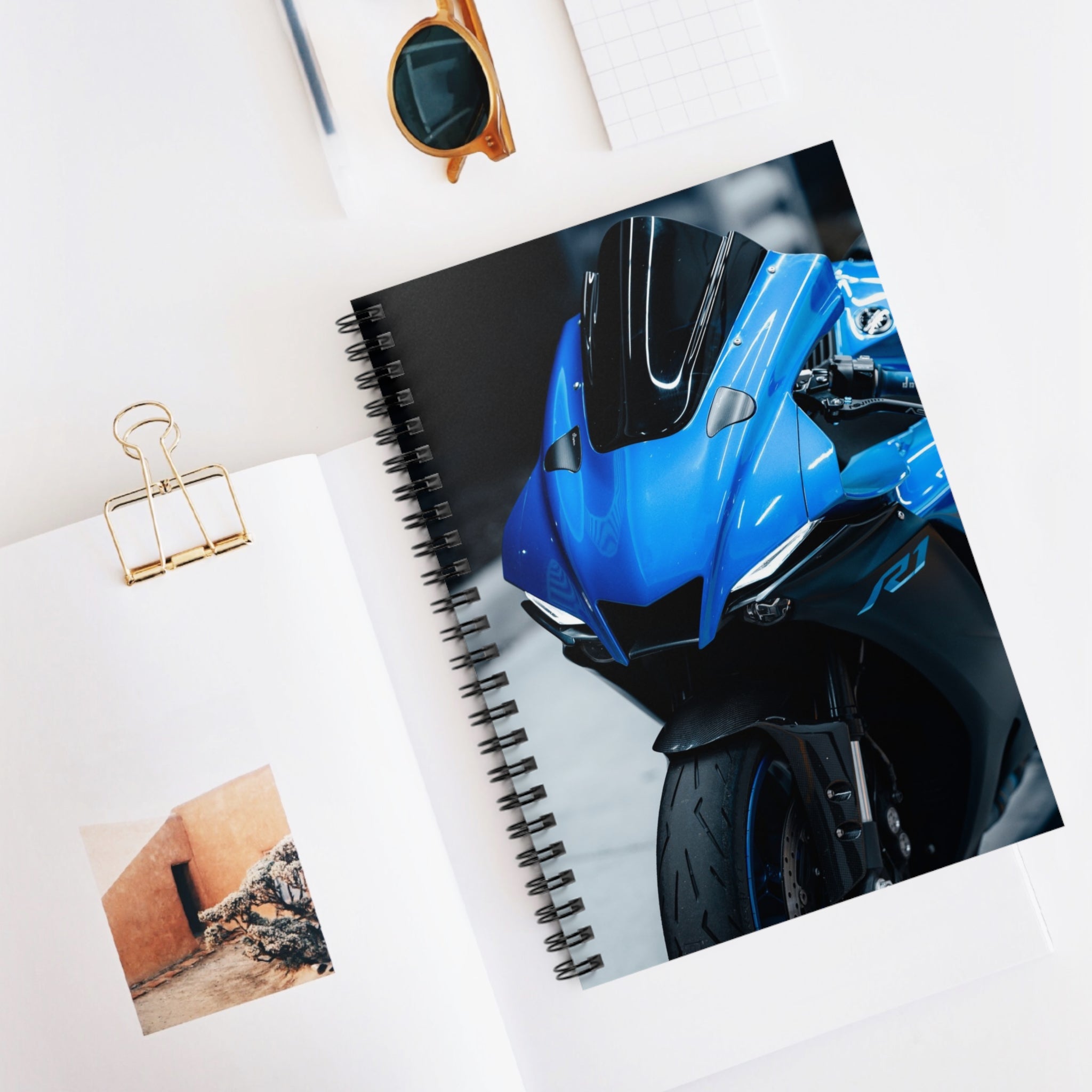 Yamaha R1 Motorcycle Spiral Notebook #027 - Throttle Designs