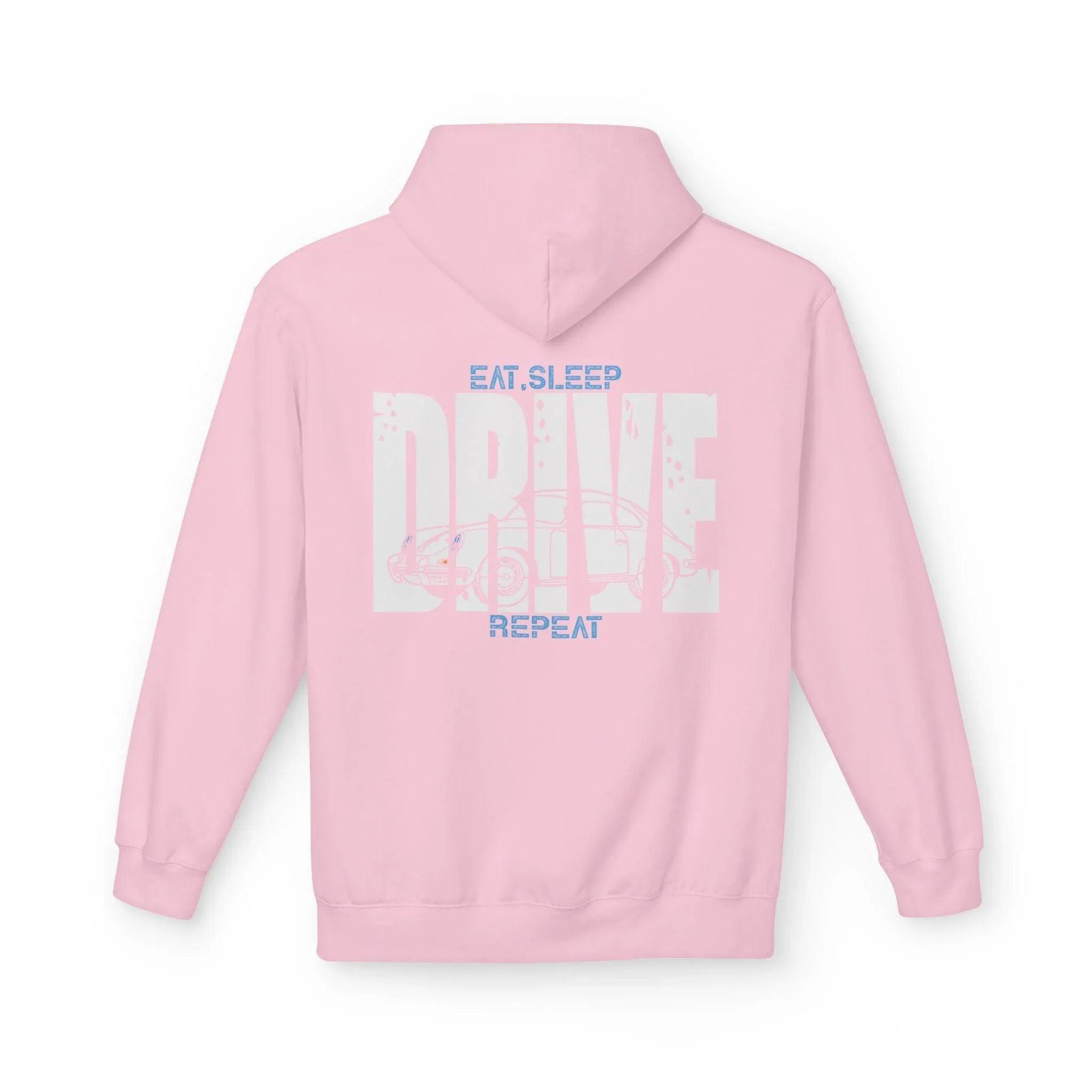 Classic Porsche 356 DRIVE Fleece Hoodie for Car Enthusiasts