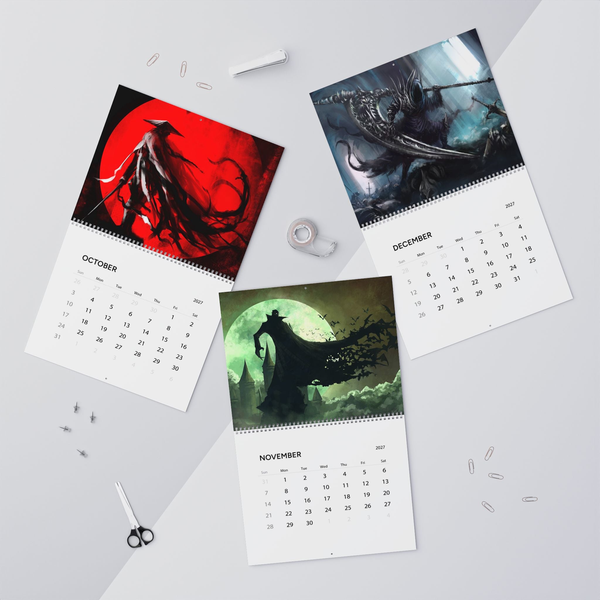 2027 Fantasy Artwork Wall Calendar – Magical Worlds, Dreamlike Scenes & Imaginative Art Collection