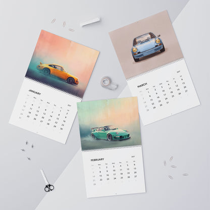 2027 Classic Porsche Inspired Artwork Calendar | Porsche 911 Inspired Wall Calendar