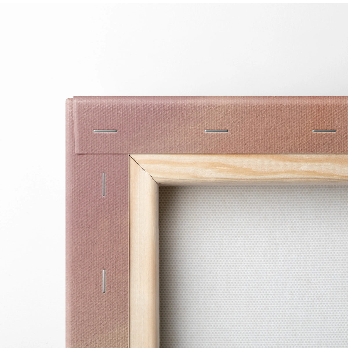 A rose gold canvas frame with wooden border and stitching for koenigsegg jesko attack inspired supercar wall art