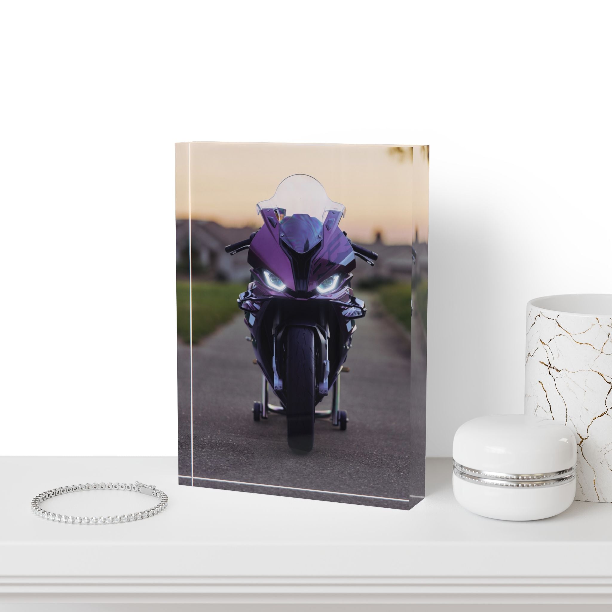 BMW S1000RR Motorcycle Acrylic Photo Block #036 - Throttle Designs