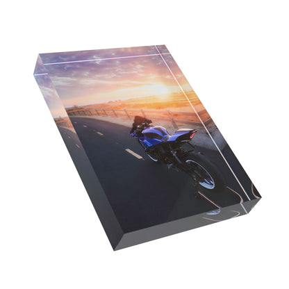 Yamaha R1 Motorcycle Acrylic Photo Block #004 - Throttle Designs