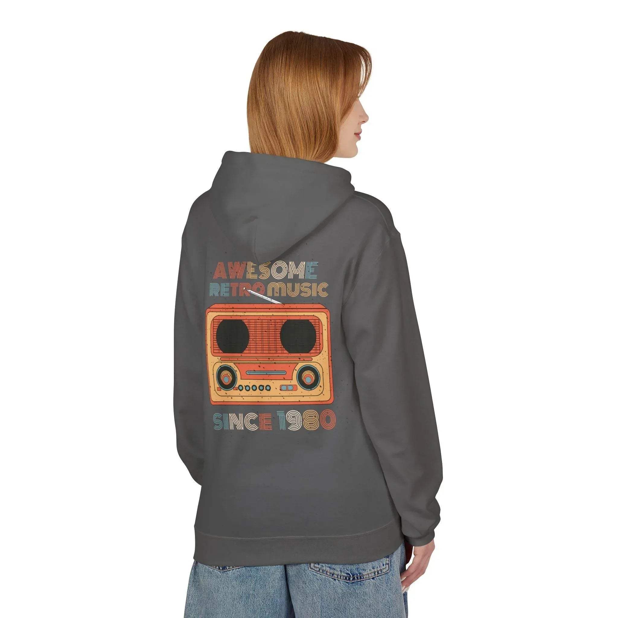Stylish Retro Music Fleece Hoodie for Ultimate Comfort