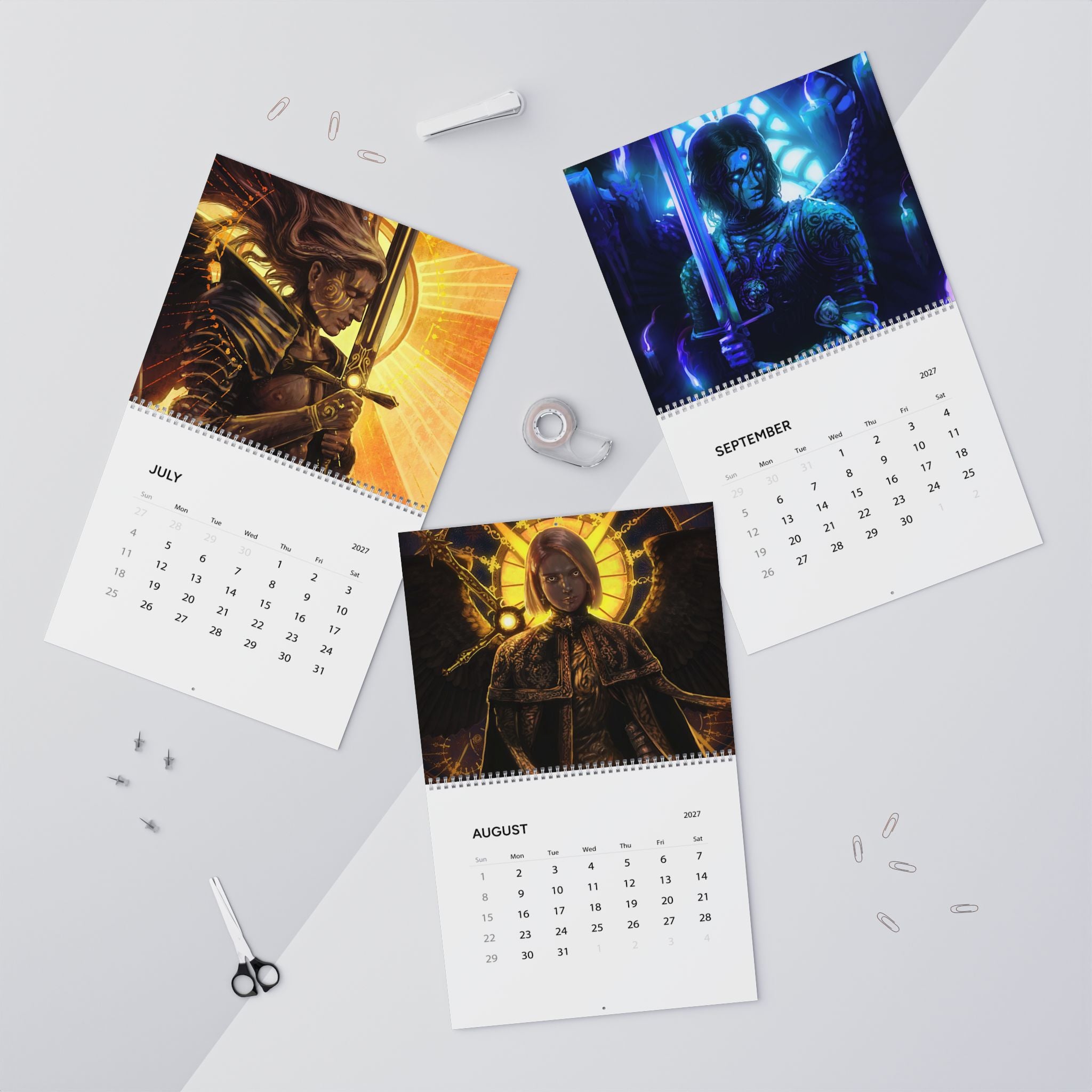 2027 Fantasy Artwork Wall Calendar – Epic Characters, Magical Worlds & Dreamlike Scenes