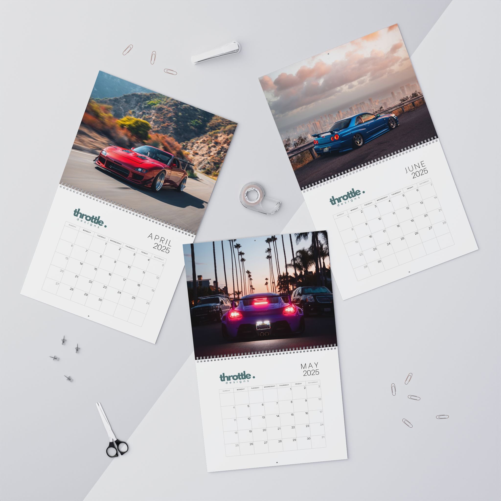 Limited Edition 2025 Automotive Car Calendar - Brennanxwright Collection for Enthusiasts