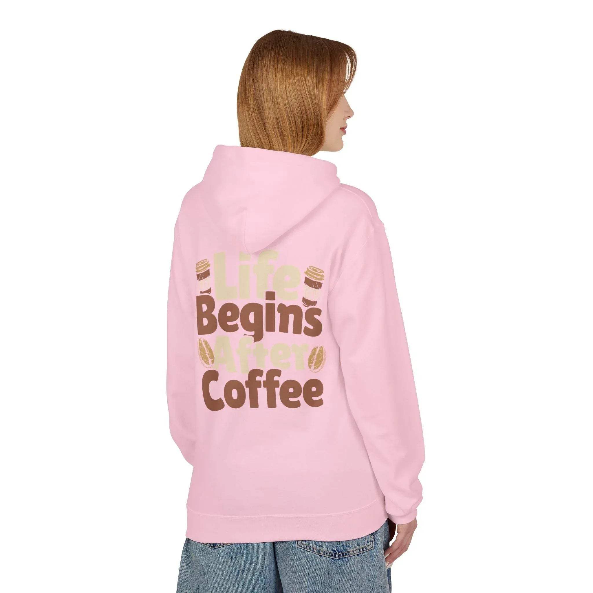 Cozy Life Begins After Coffee Fleece Pullover Hoodie