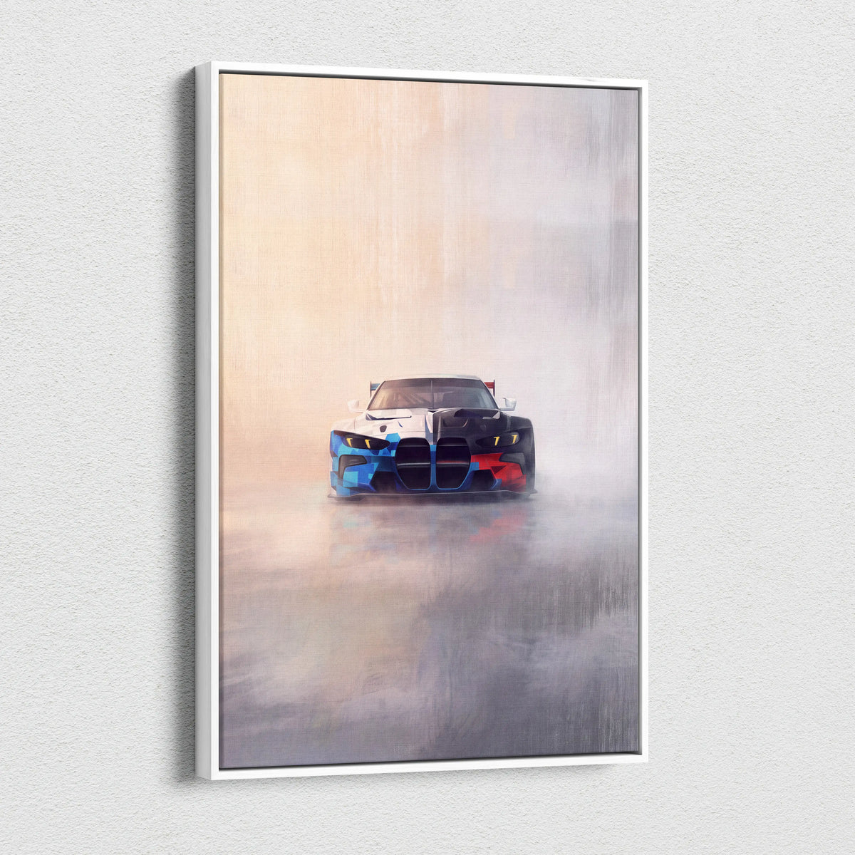 BMW M4 GT3 Inspired Car Wall Art - Modern Motorsport Canvas Print for Living Room