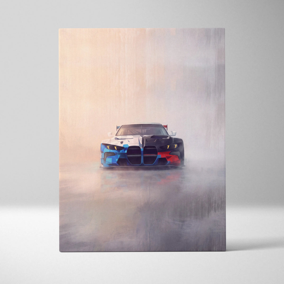 BMW M4 GT3 Inspired Car Wall Art - Modern Motorsport Canvas Print for Living Room