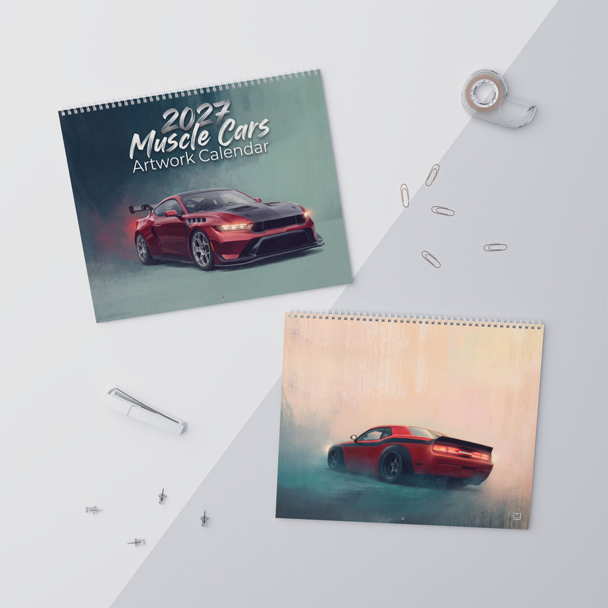 2027 Muscle Cars Artwork Calendar | American Muscle Car Wall Calendar