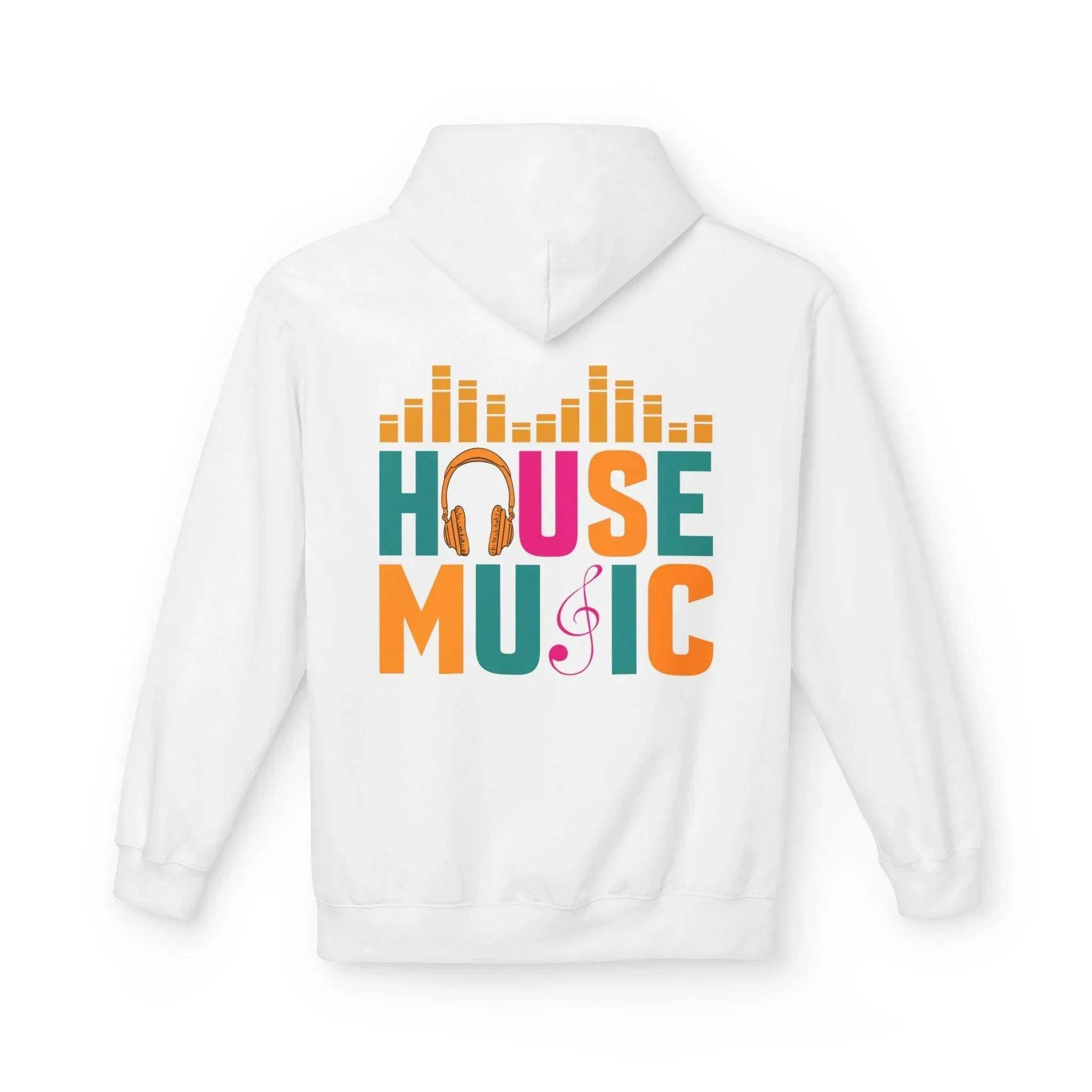 House Music Vibes Fleece Hoodie - Stylish Comfort for Music Lovers