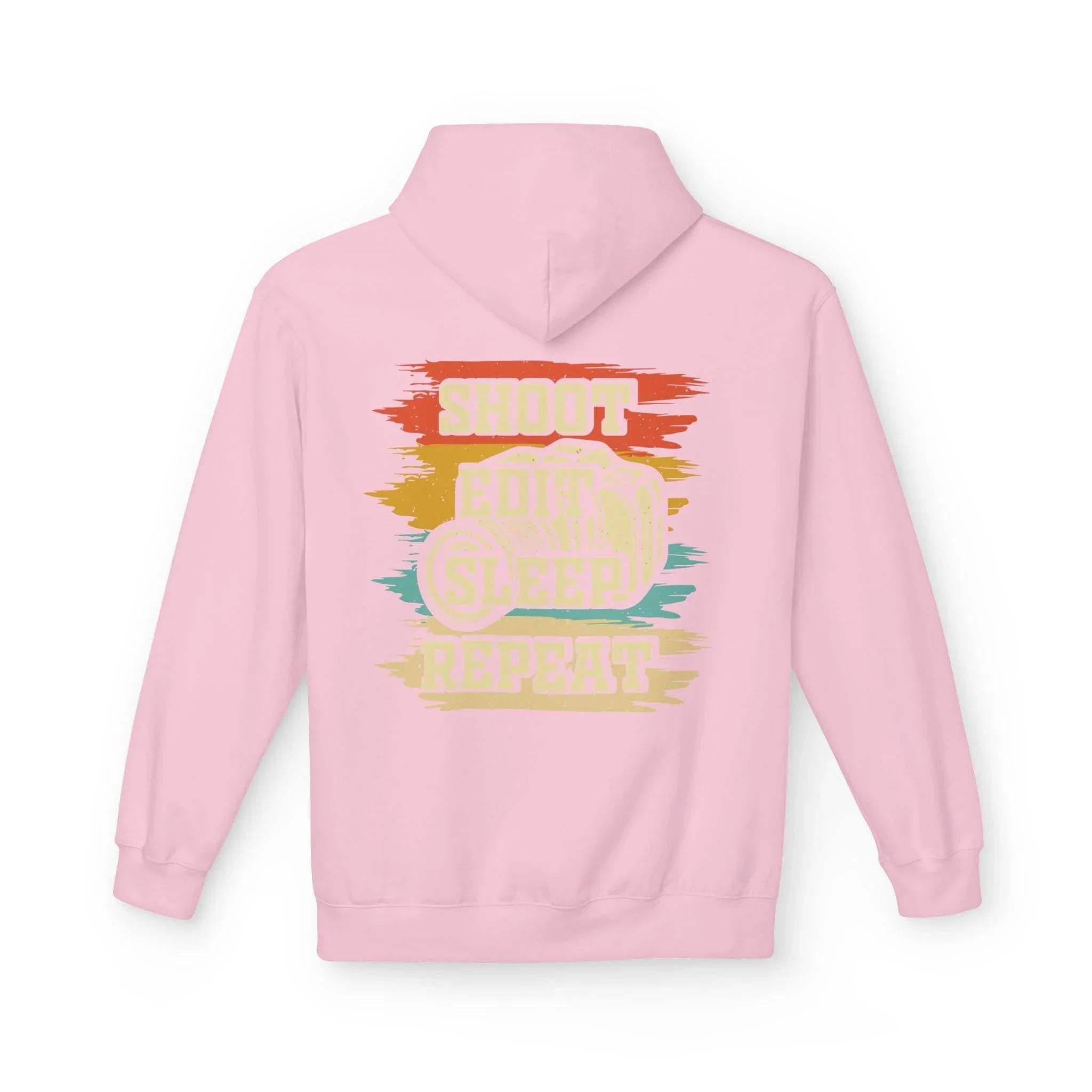 Creative Comfort: "Shoot, Edit, Sleep, Repeat" Fleece Hoodie for Trendsetters