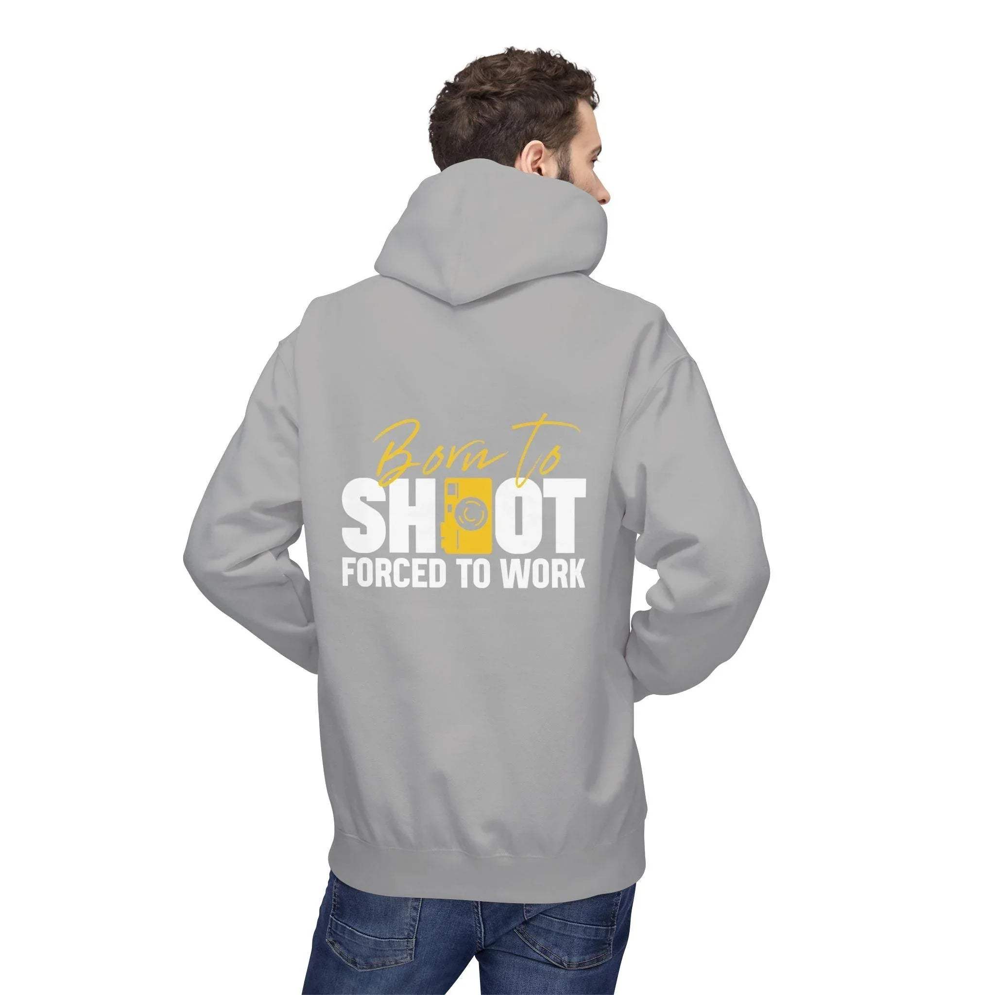 Ultimate Photographer’s Hoodie: 'Born To Shoot, Forced To Work' - Cozy Fleece for Creative Souls