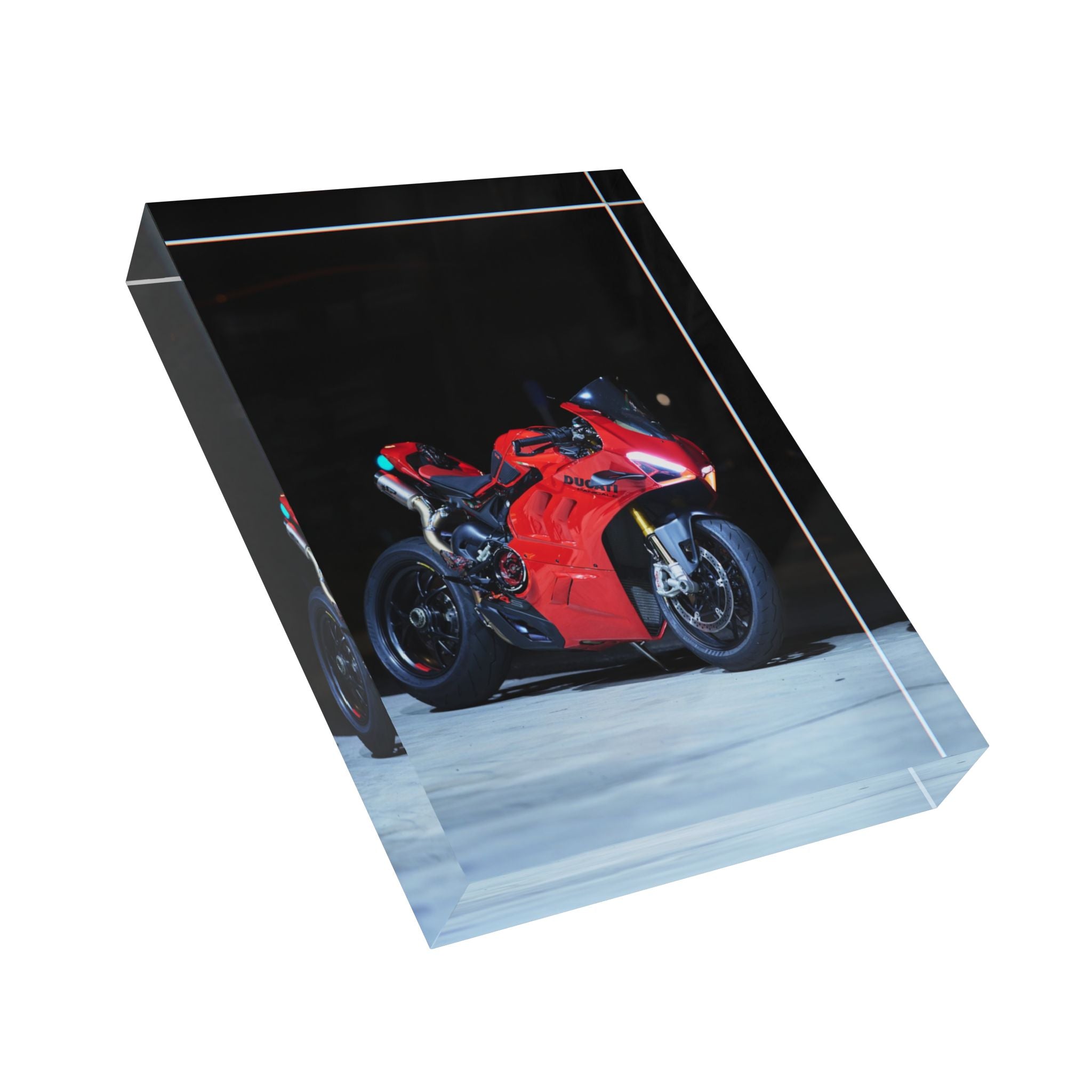 Ducati V4S Motorcycle Acrylic Photo Block #005 - Throttle Designs