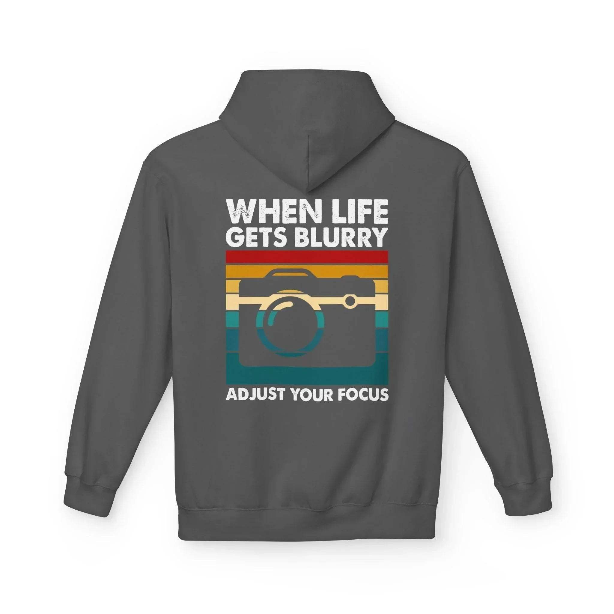 Inspirational 'Adjust Your Focus' Cozy Fleece Hoodie for Ultimate Comfort