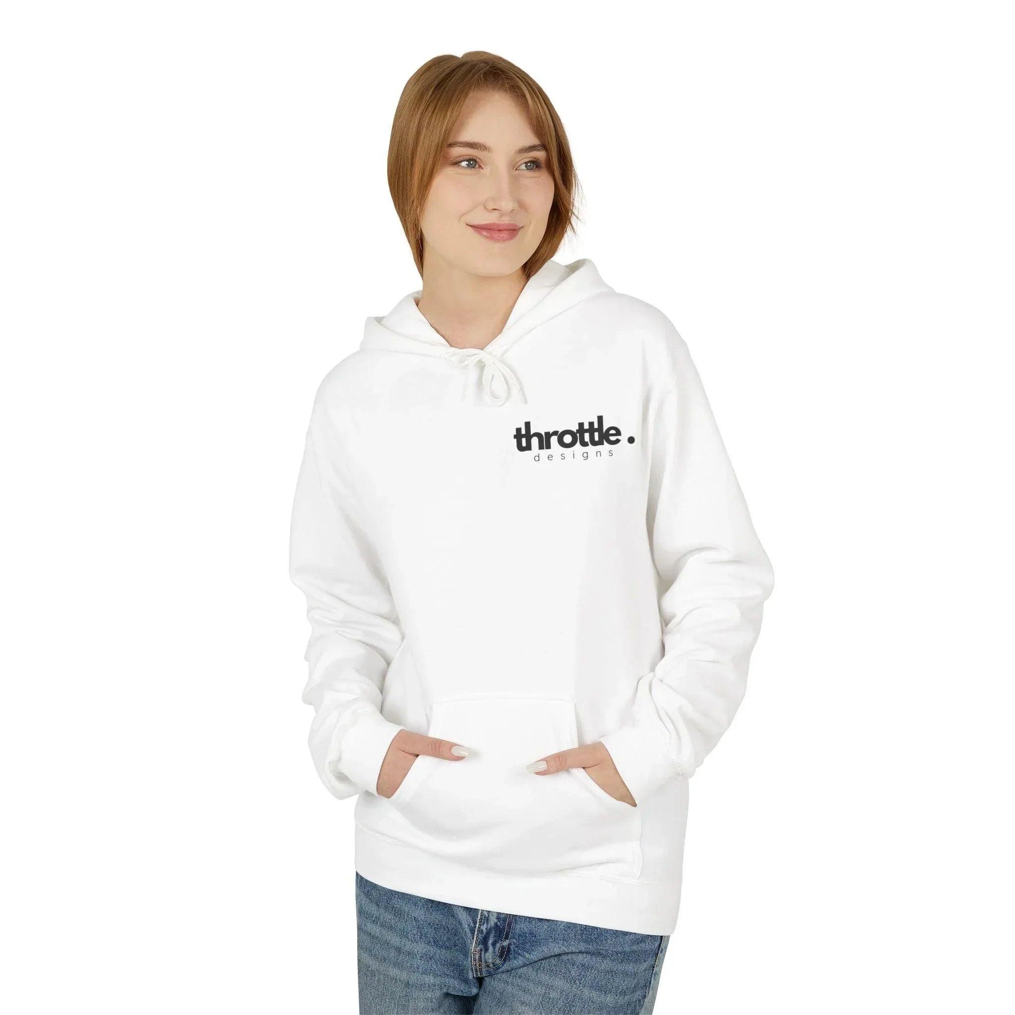 Customizable QR Code Fleece Hoodie for Social Media Engagement