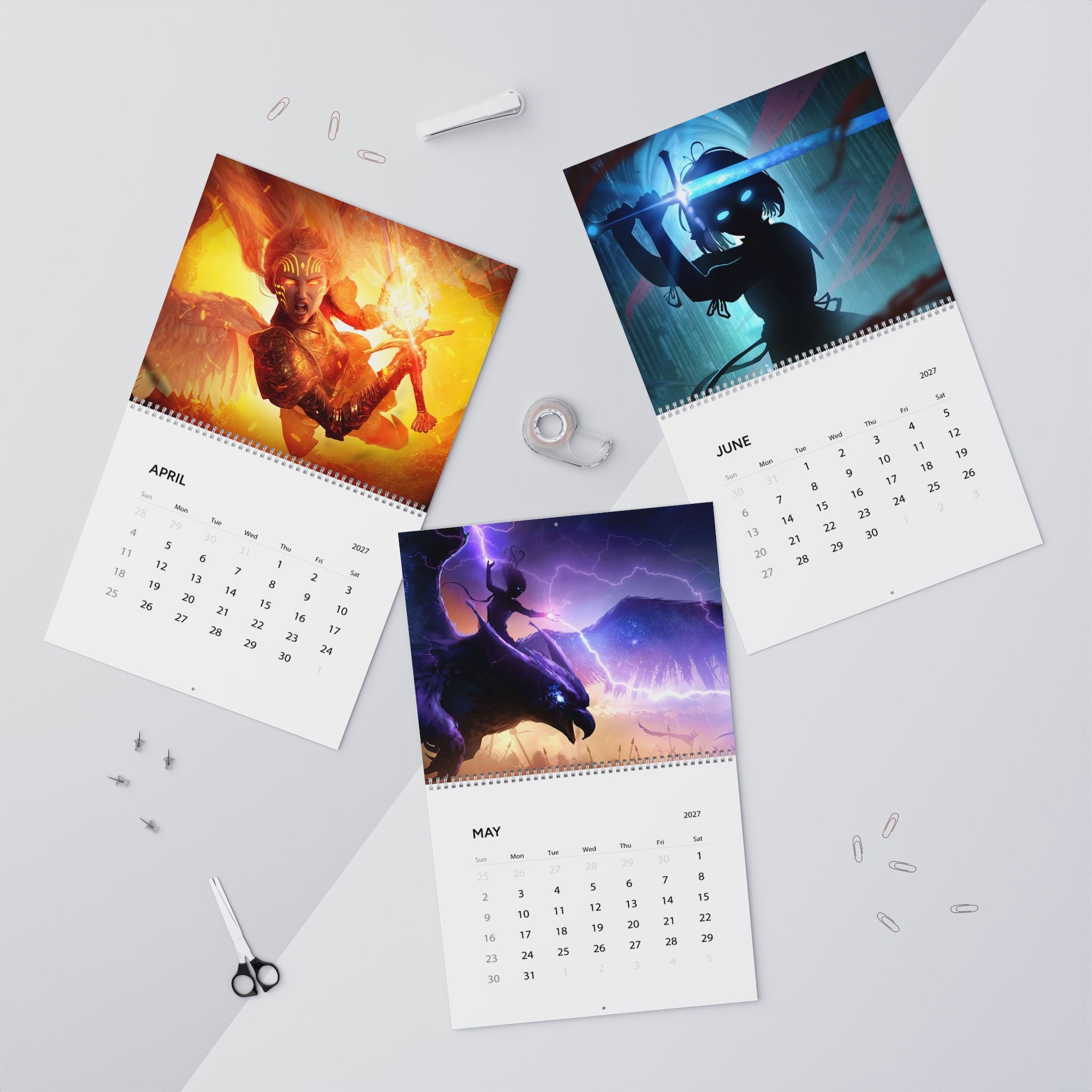2027 Fantasy Art Wall Calendar – Mystical Characters, Imaginative Worlds & Scenic Artwork