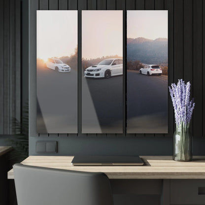 Subaru WRX STI 3-Piece Acrylic Wall Art #002 for Car Lovers