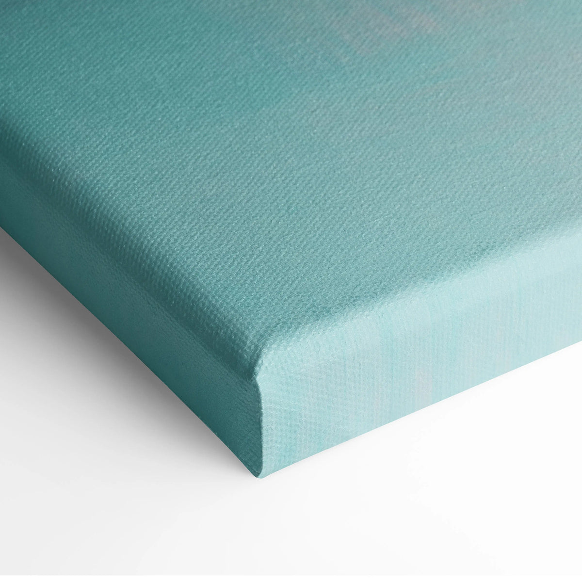 Lamborghini Huracán inspired automotive wall art teal canvas print with textured woven surface and raised edges