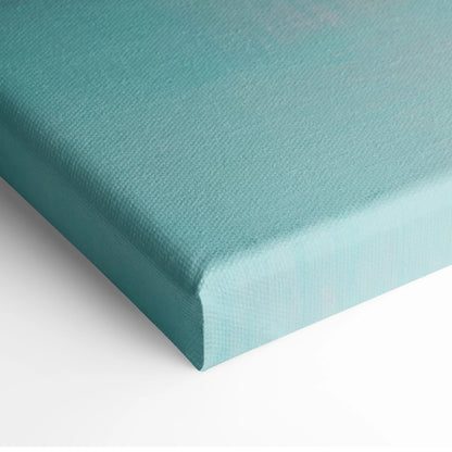 Lamborghini Huracán inspired automotive wall art teal canvas print with textured woven surface and raised edges