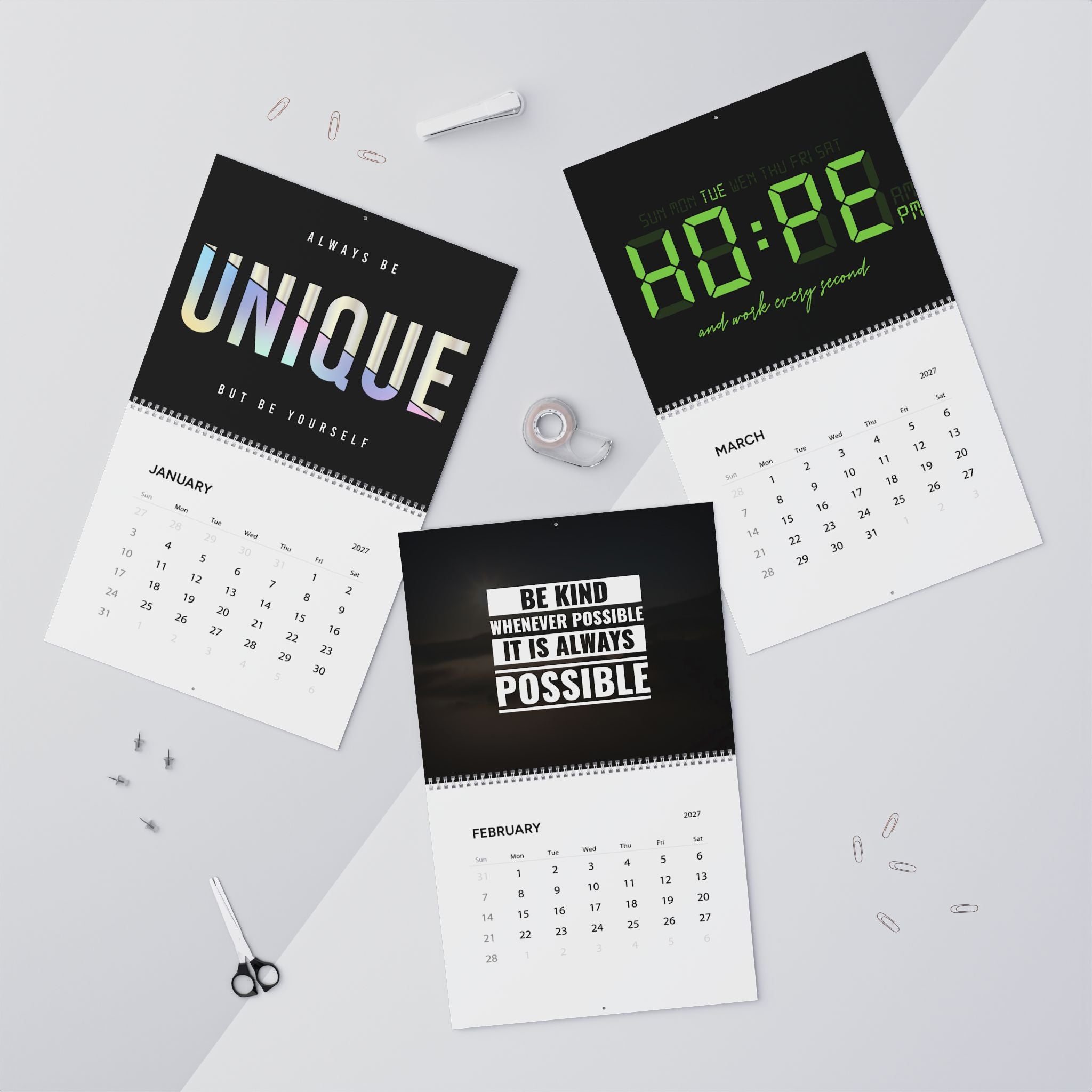 2027 Inspirational Wall Calendar – Motivational Quotes, Positive Thinking & Encouraging Artwork