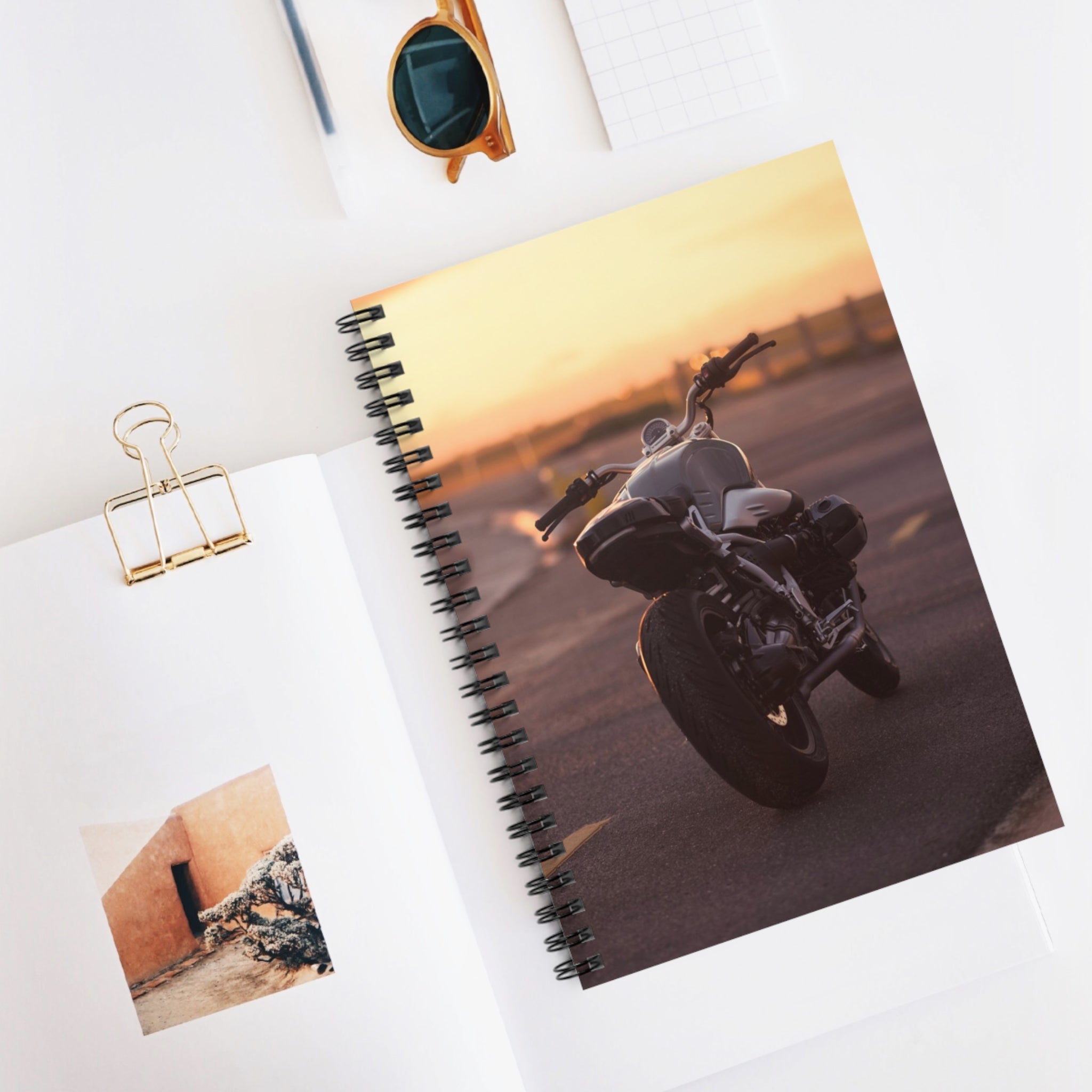 BMW R Nine T Motorcycle Spiral Notebook #002 - Throttle Designs