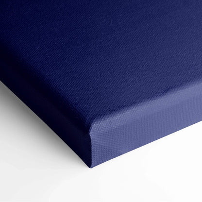 Textured deep navy blue canvas with raised edges, minimalist meteor shower art