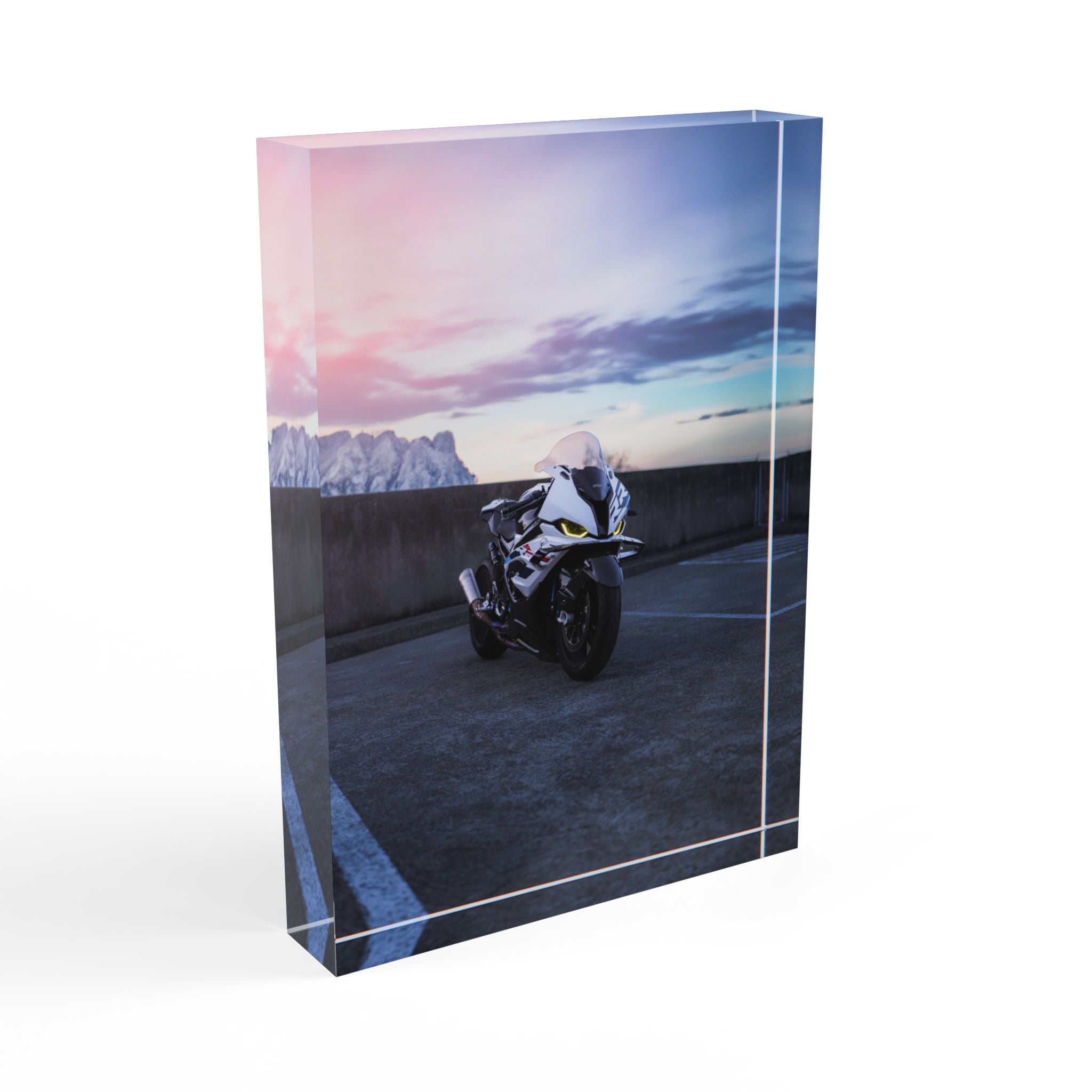 BMW S1000RR Drag Spec Motorcycle Acrylic Photo Block #004 - Throttle Designs