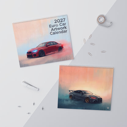 2027 Euro Car Artwork Calendar | Sports Car Wall Calendar