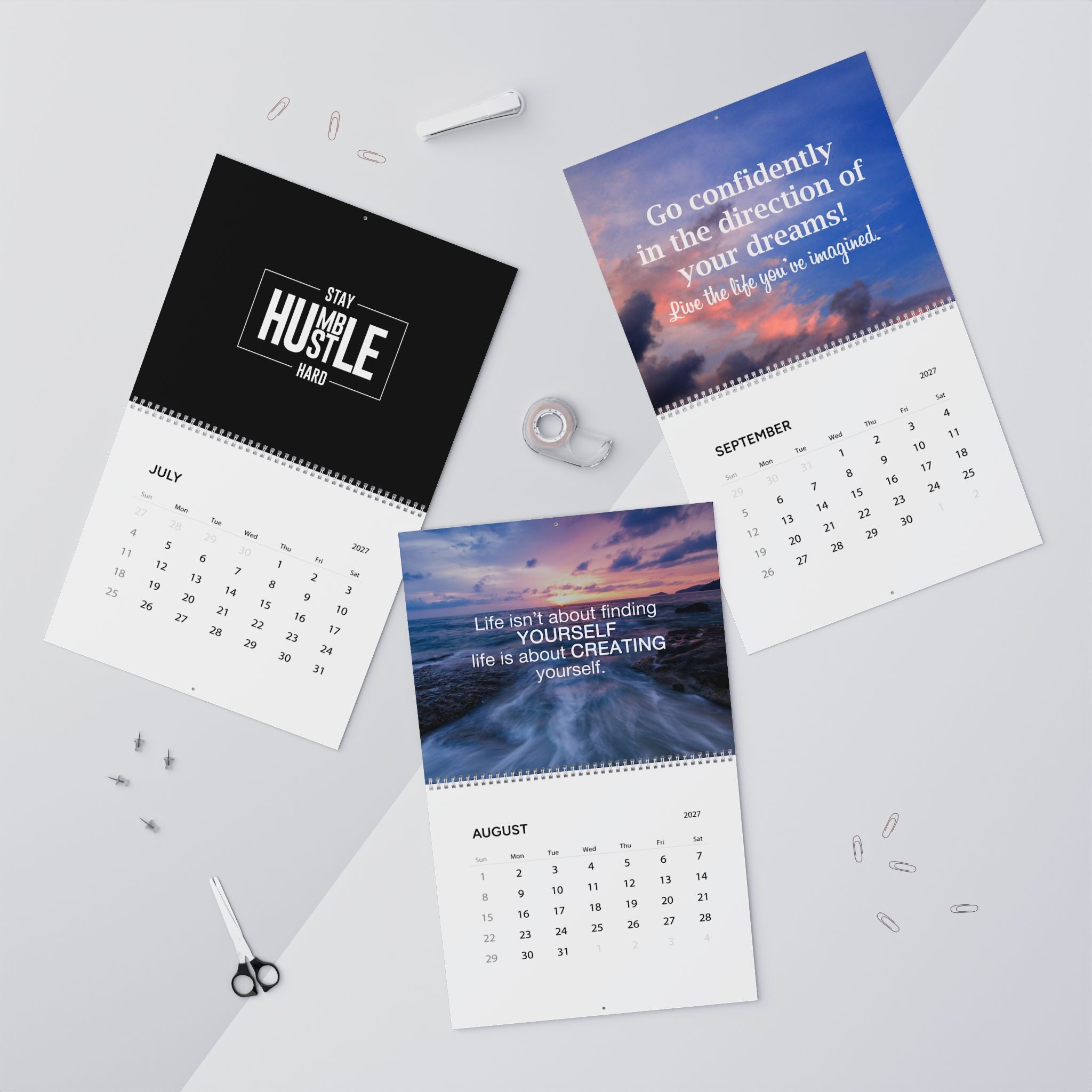 2027 Positive Mindset Wall Calendar – Daily Motivation, Inspiring Quotes & Uplifting Designs