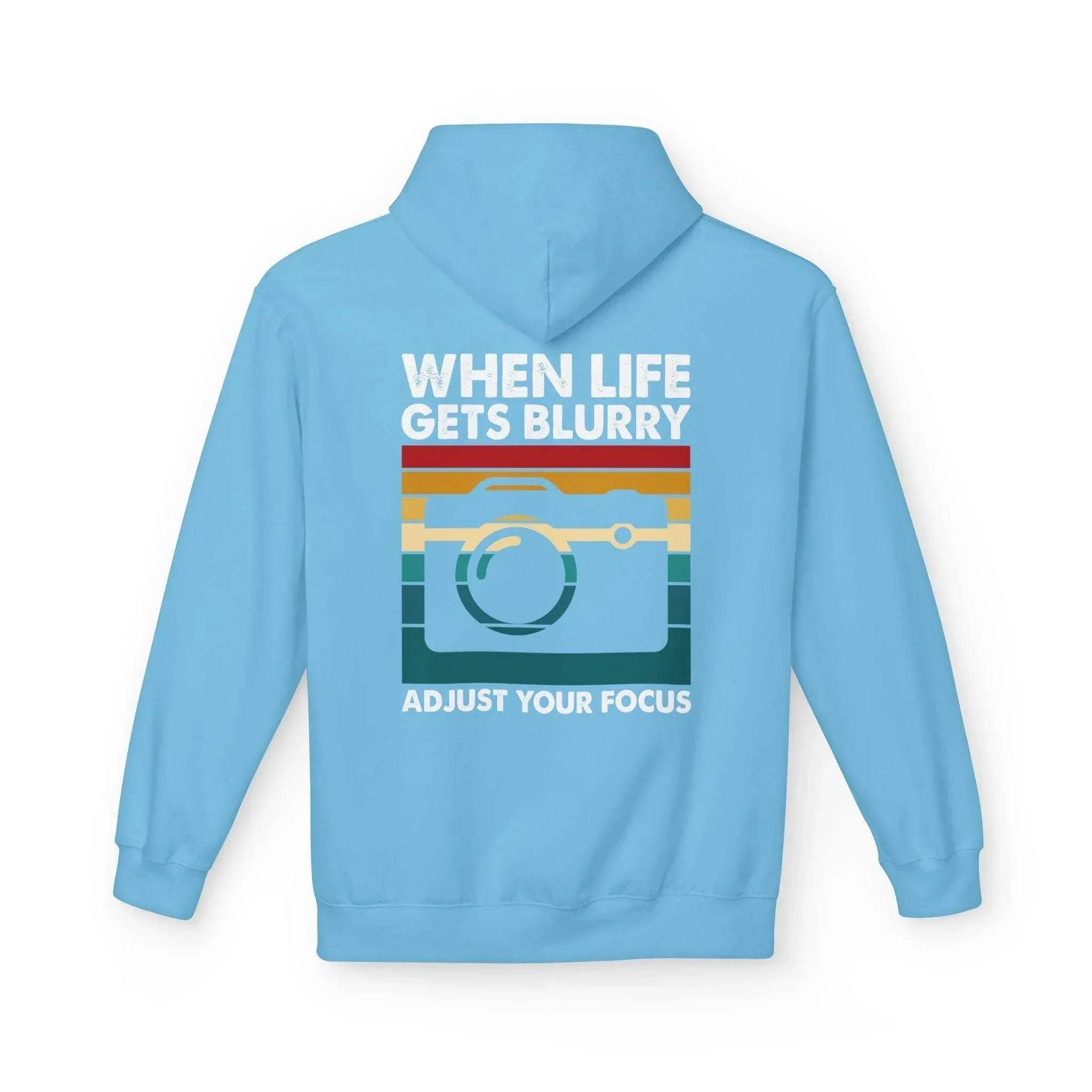Inspirational 'Adjust Your Focus' Cozy Fleece Hoodie for Ultimate Comfort