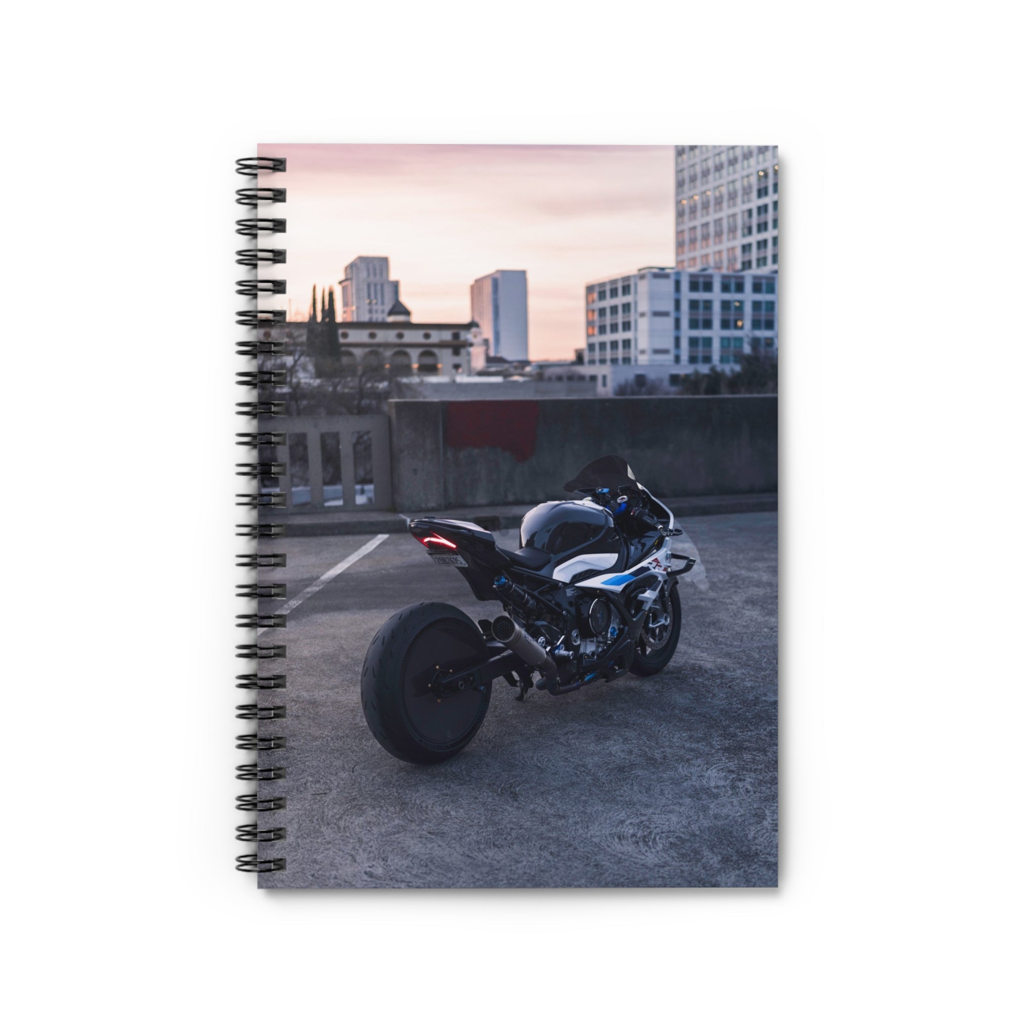 BMW S1000RR Drag Spec Motorcycle Spiral Notebook #001 - Throttle Designs