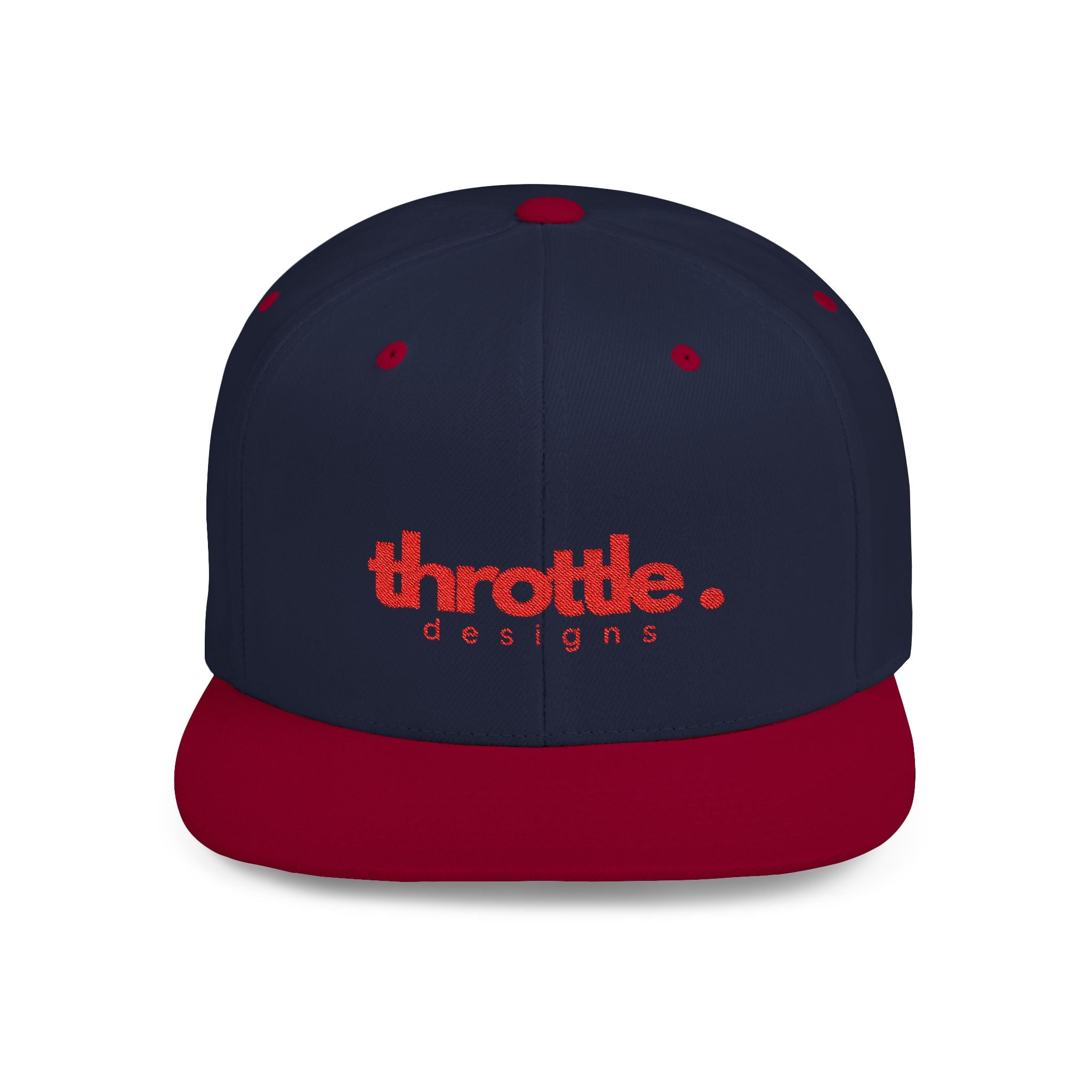 Premium Logo Flat Bill Snapback - Throttle Designs