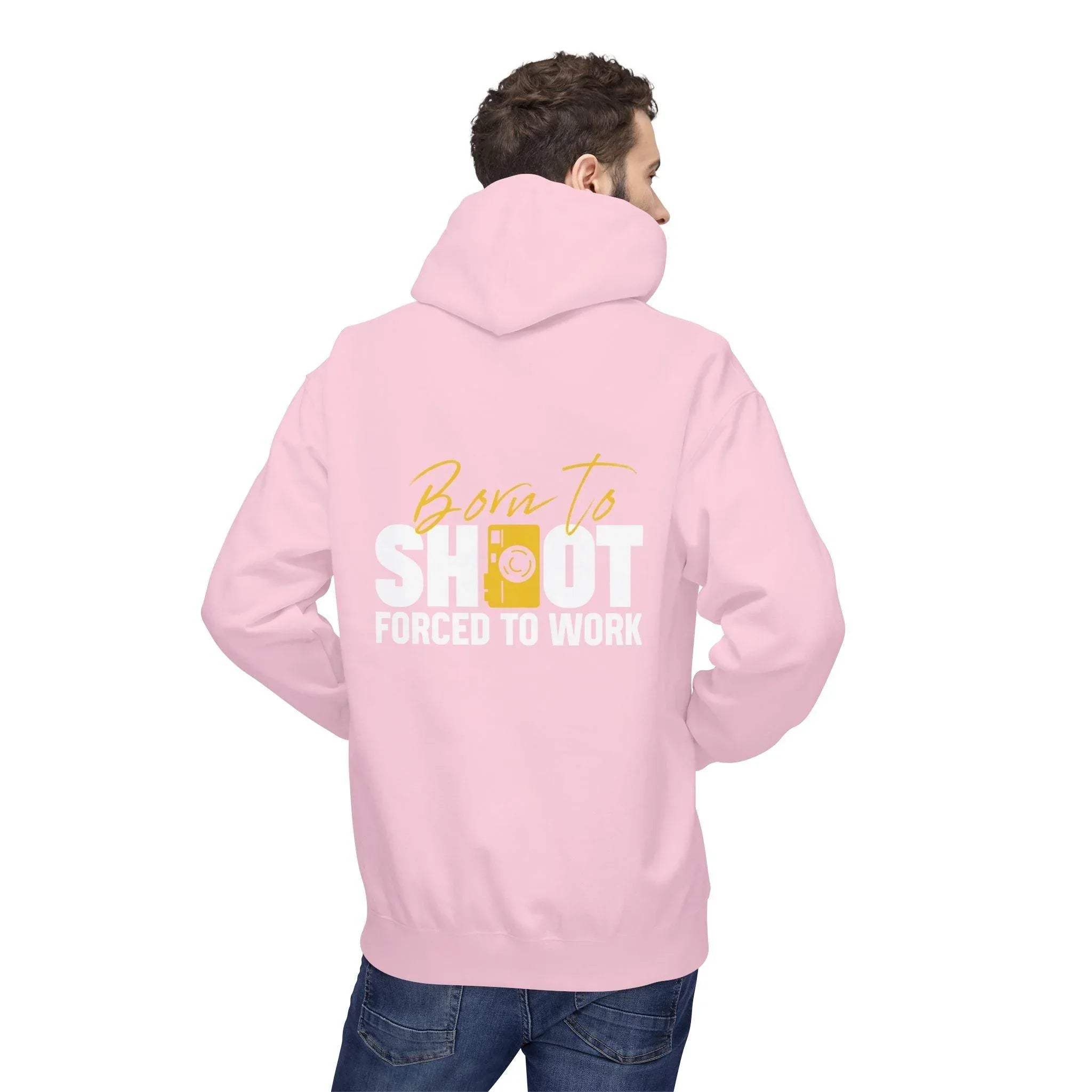 Ultimate Photographer’s Hoodie: 'Born To Shoot, Forced To Work' - Cozy Fleece for Creative Souls