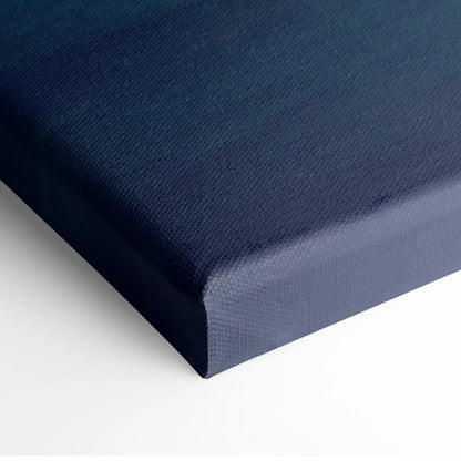 Porsche 935 inspired deep navy canvas print with textured woven surface and clean framed edges for automotive decor