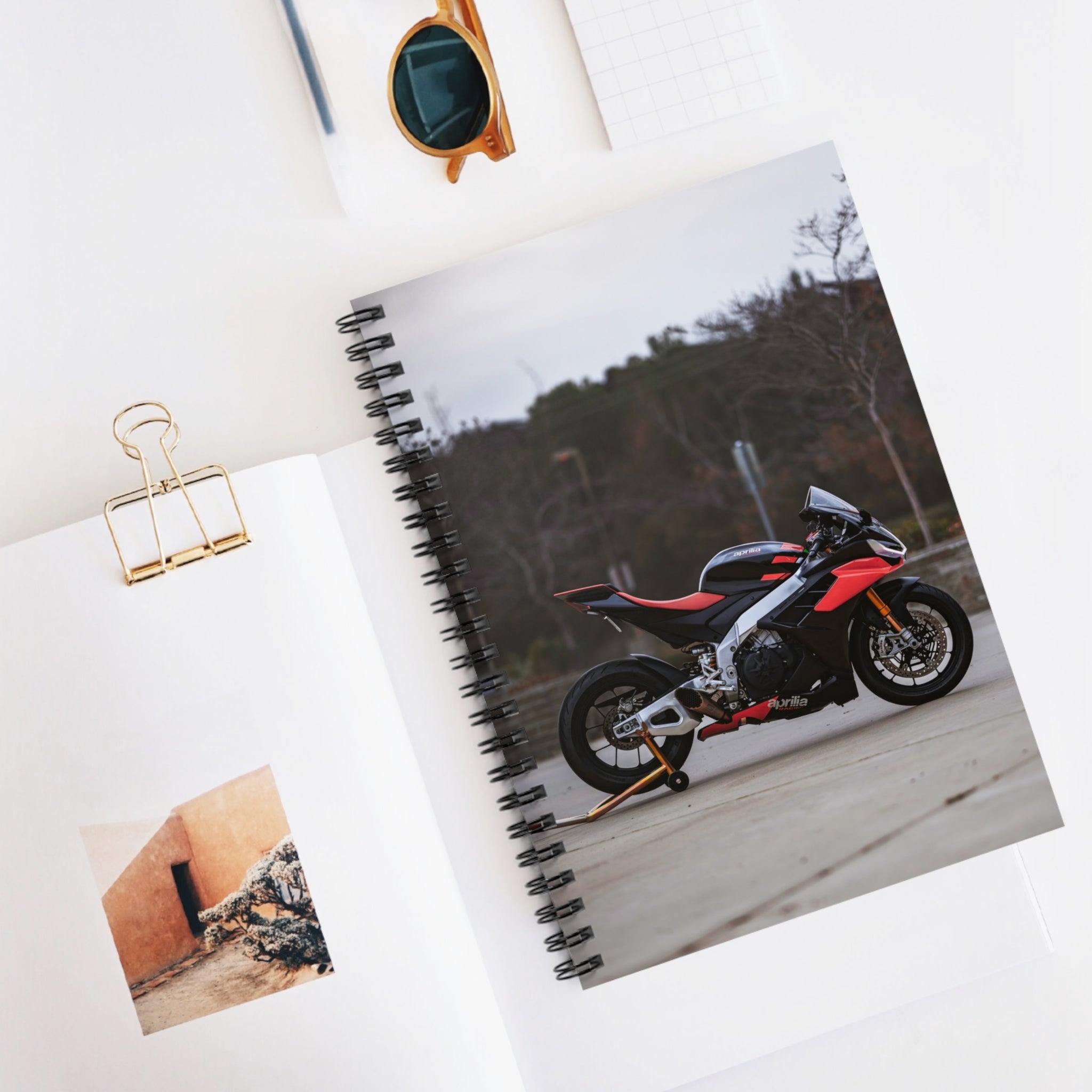 Aprilia RSV4 1100 Factory Motorcycle Spiral Notebook #012 - Throttle Designs