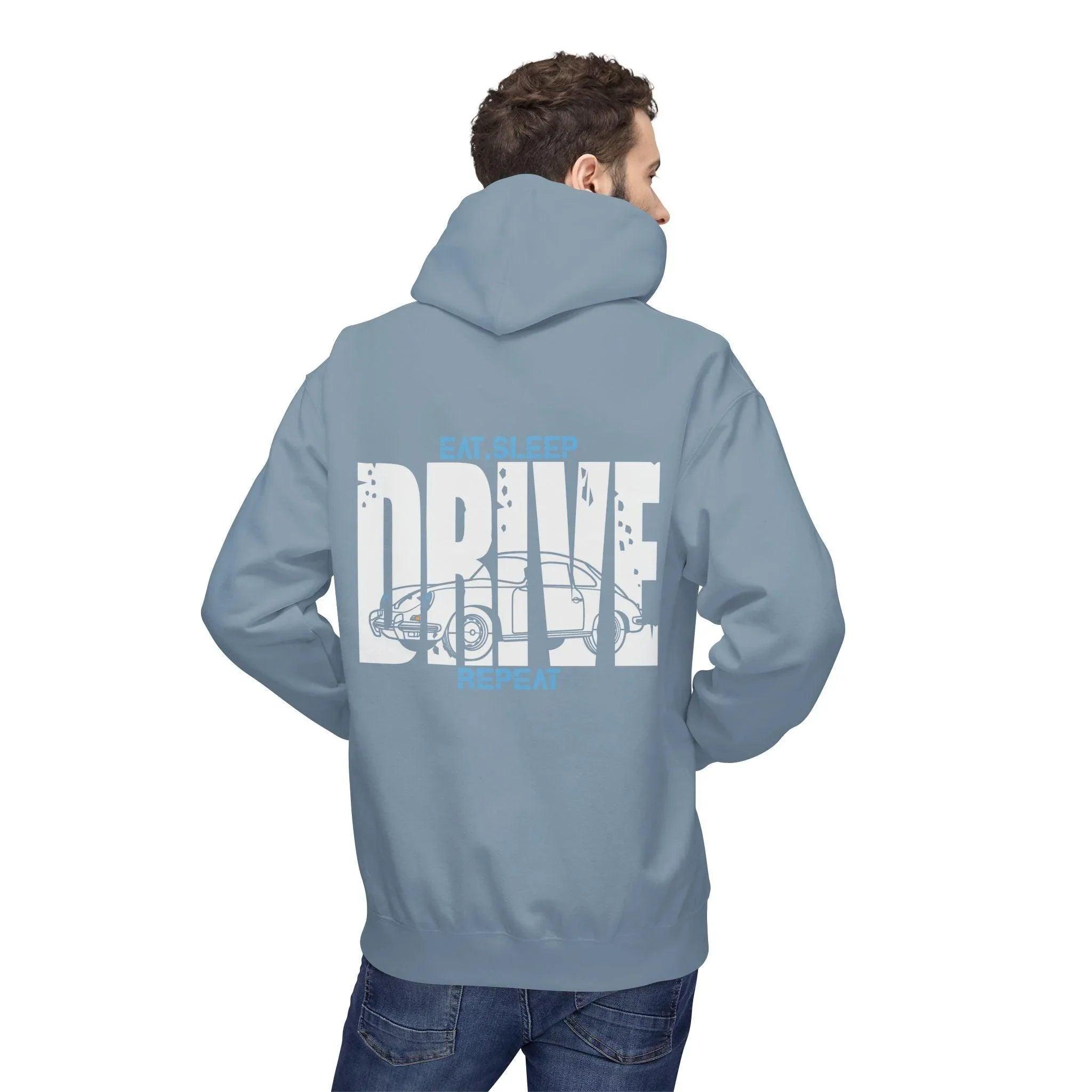Classic Porsche 356 DRIVE Fleece Hoodie for Car Enthusiasts
