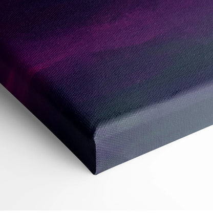 A stretched canvas of Pagani Zonda inspired automotive wall art with deep purple to dark blue textured fabric
