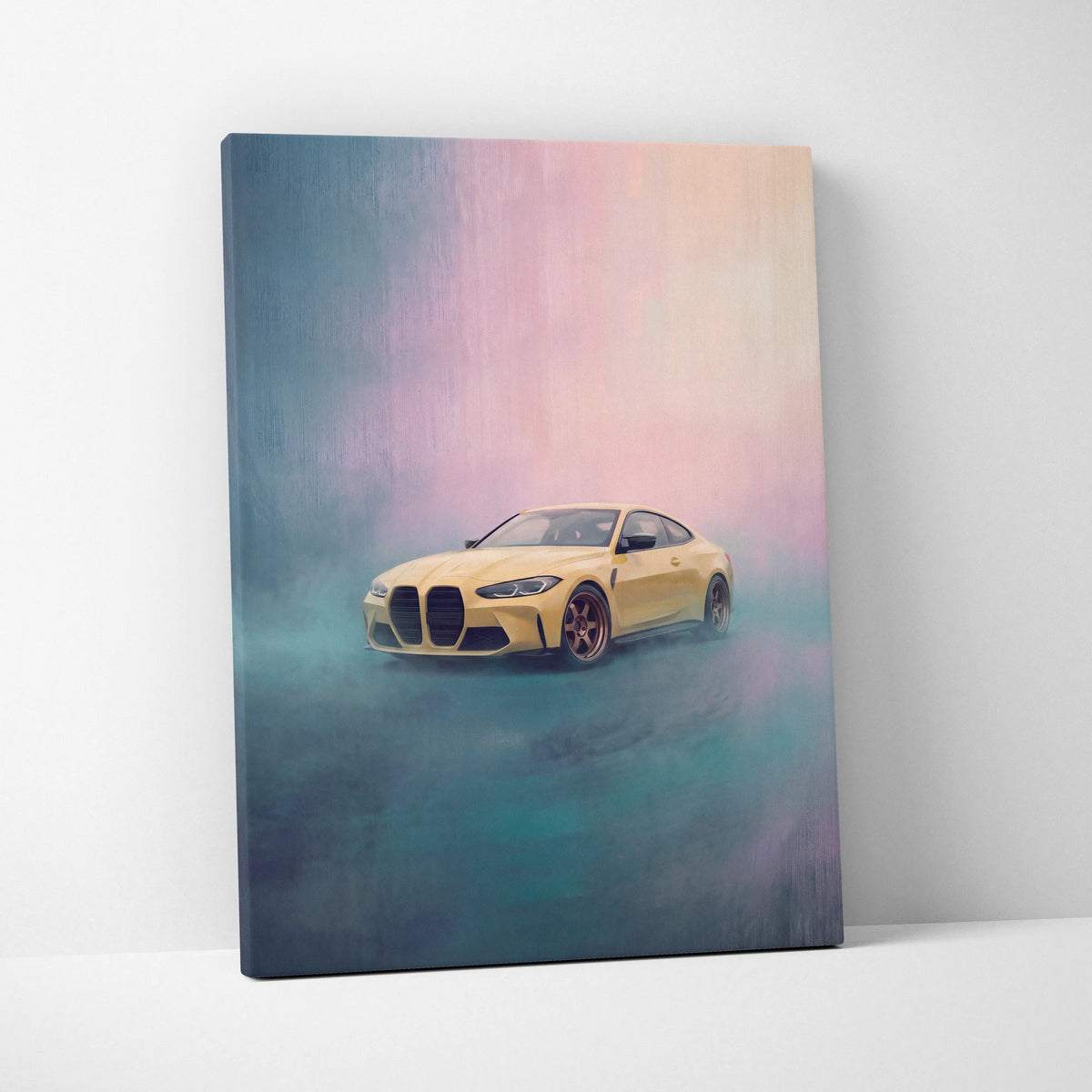 BMW M4 Inspired Automotive Wall Art - Luxury Sports Car Canvas Painting for Modern Homes