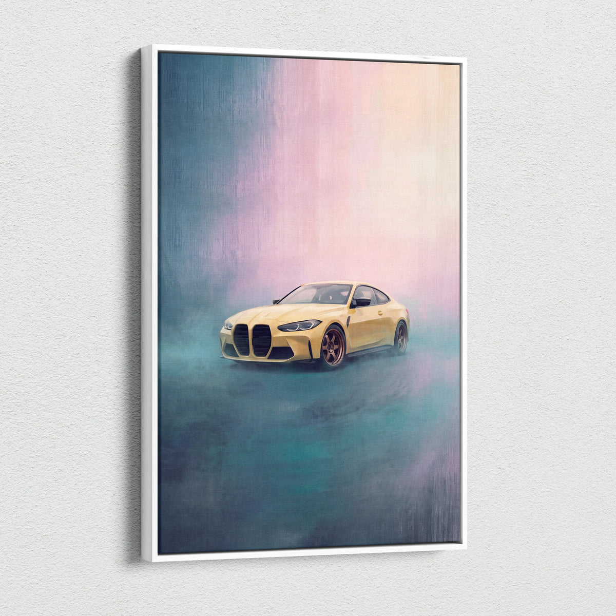 BMW M4 Inspired Automotive Wall Art - Luxury Sports Car Canvas Painting for Modern Homes