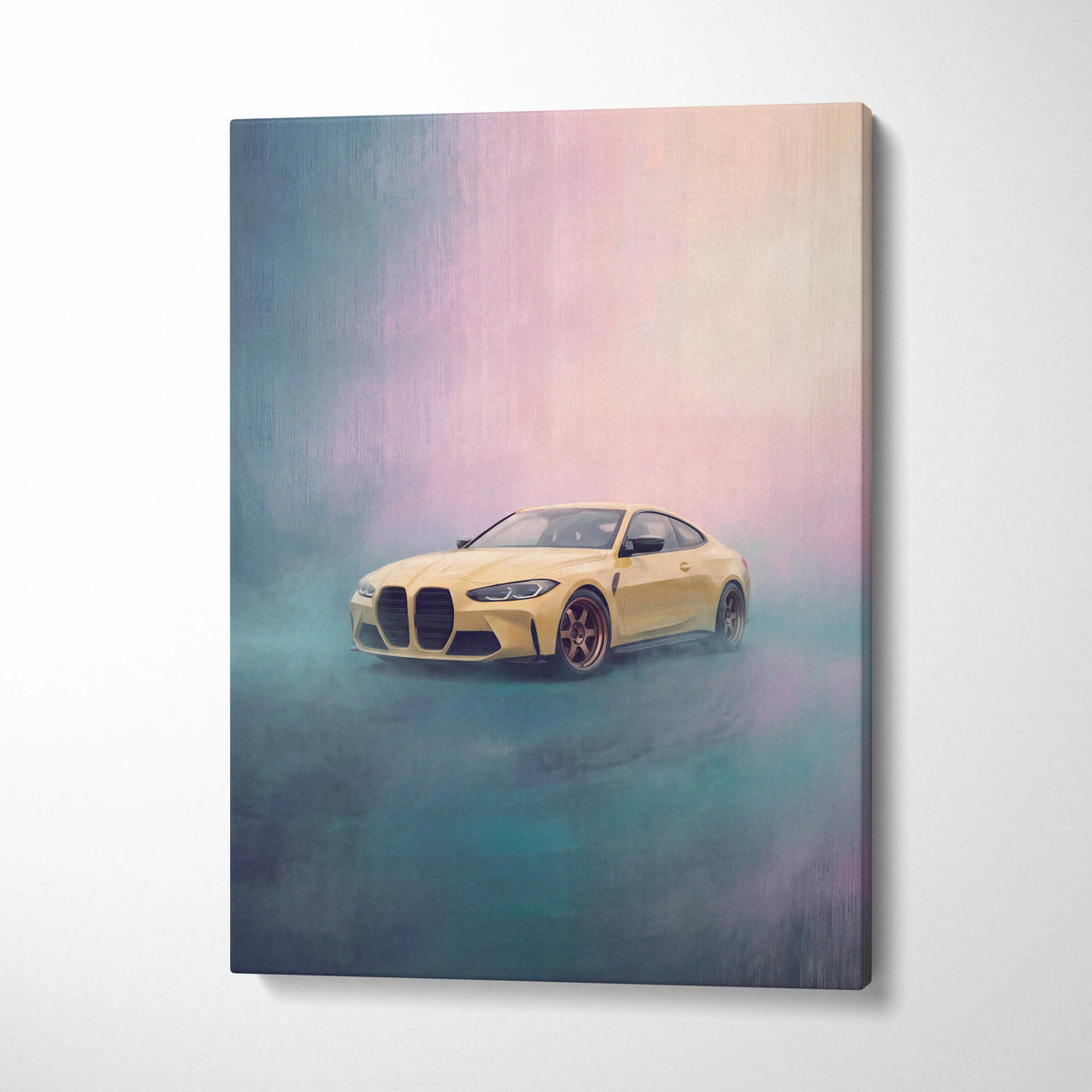 BMW M4 Inspired Automotive Wall Art - Luxury Sports Car Canvas Painting for Modern Homes